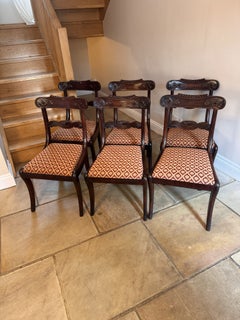 Fantastic quality set of eight antique Regency mahogany dining chairs