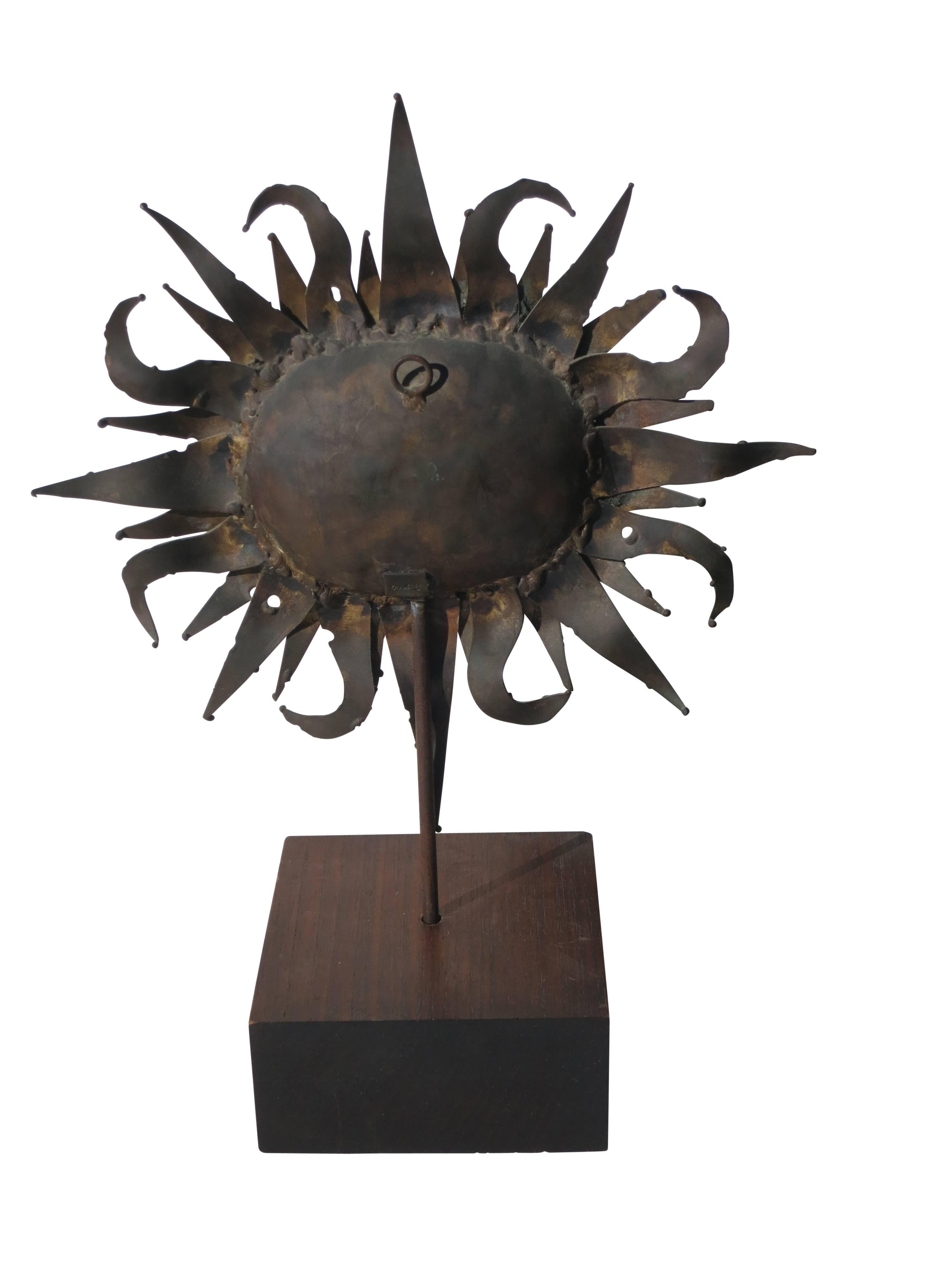 Emaus Brass Sun In Excellent Condition For Sale In Montecito, CA
