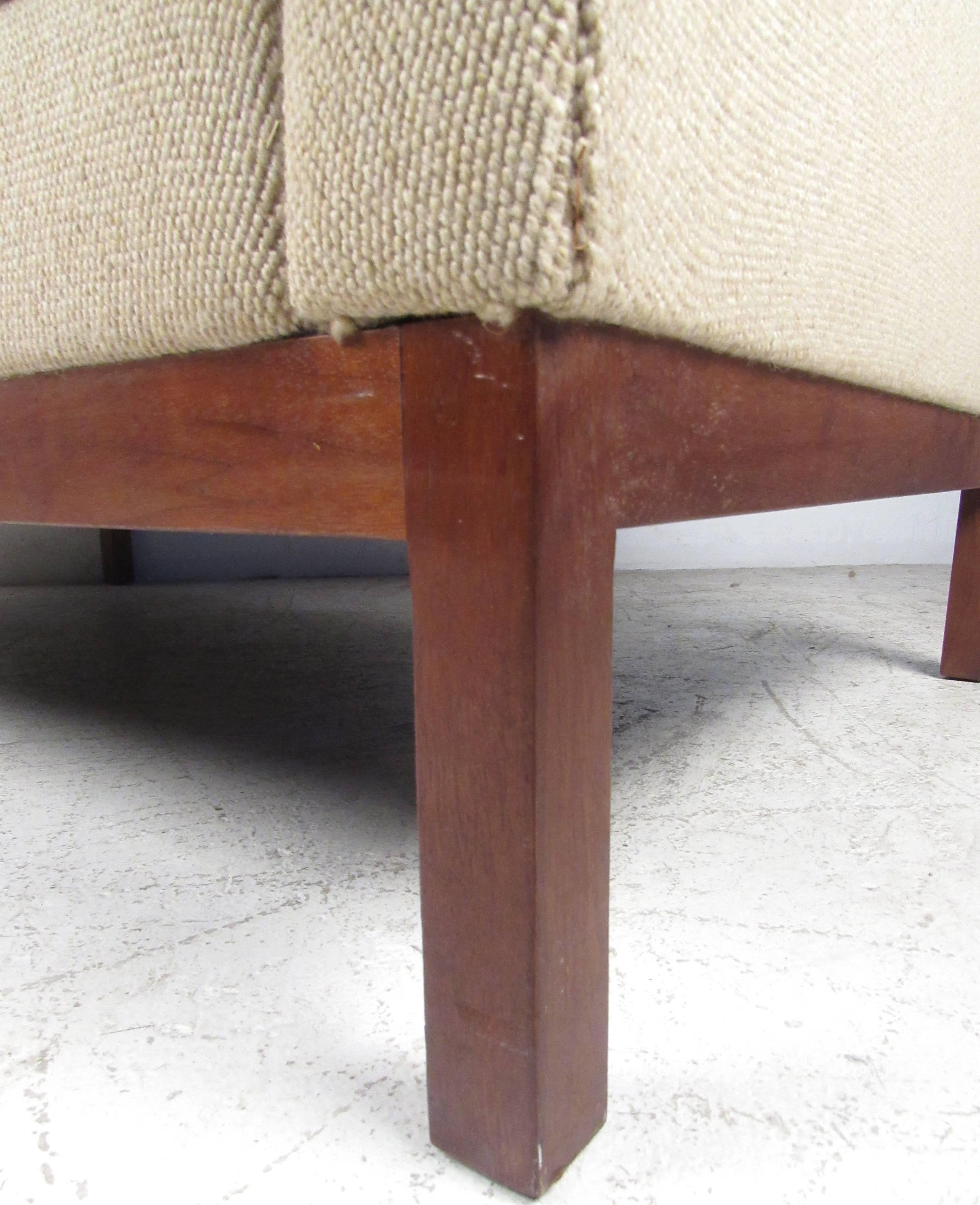 Mid-Century Modern American Walnut Love Seat by Gunlocke 4