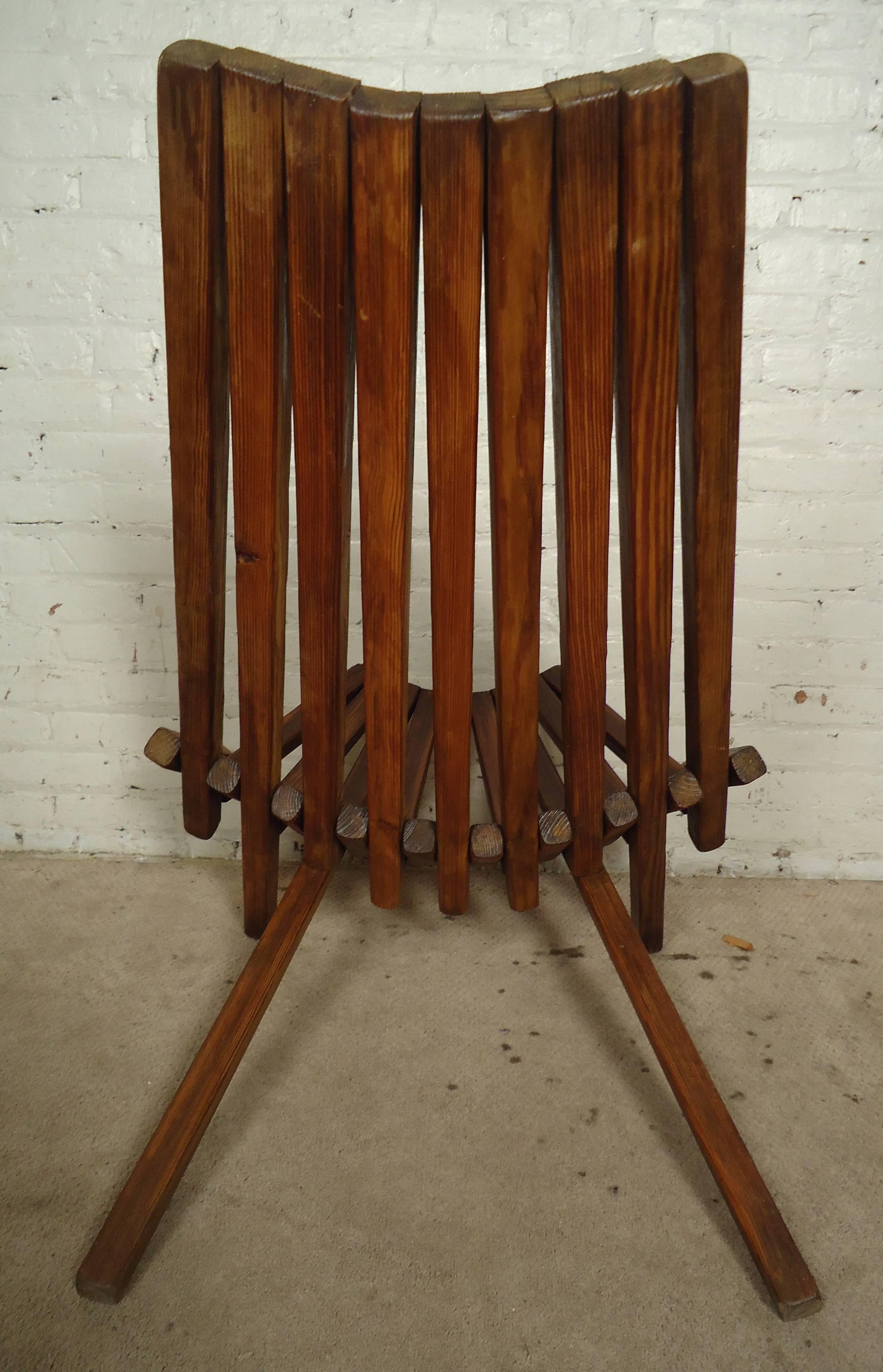 wooden slat chairs