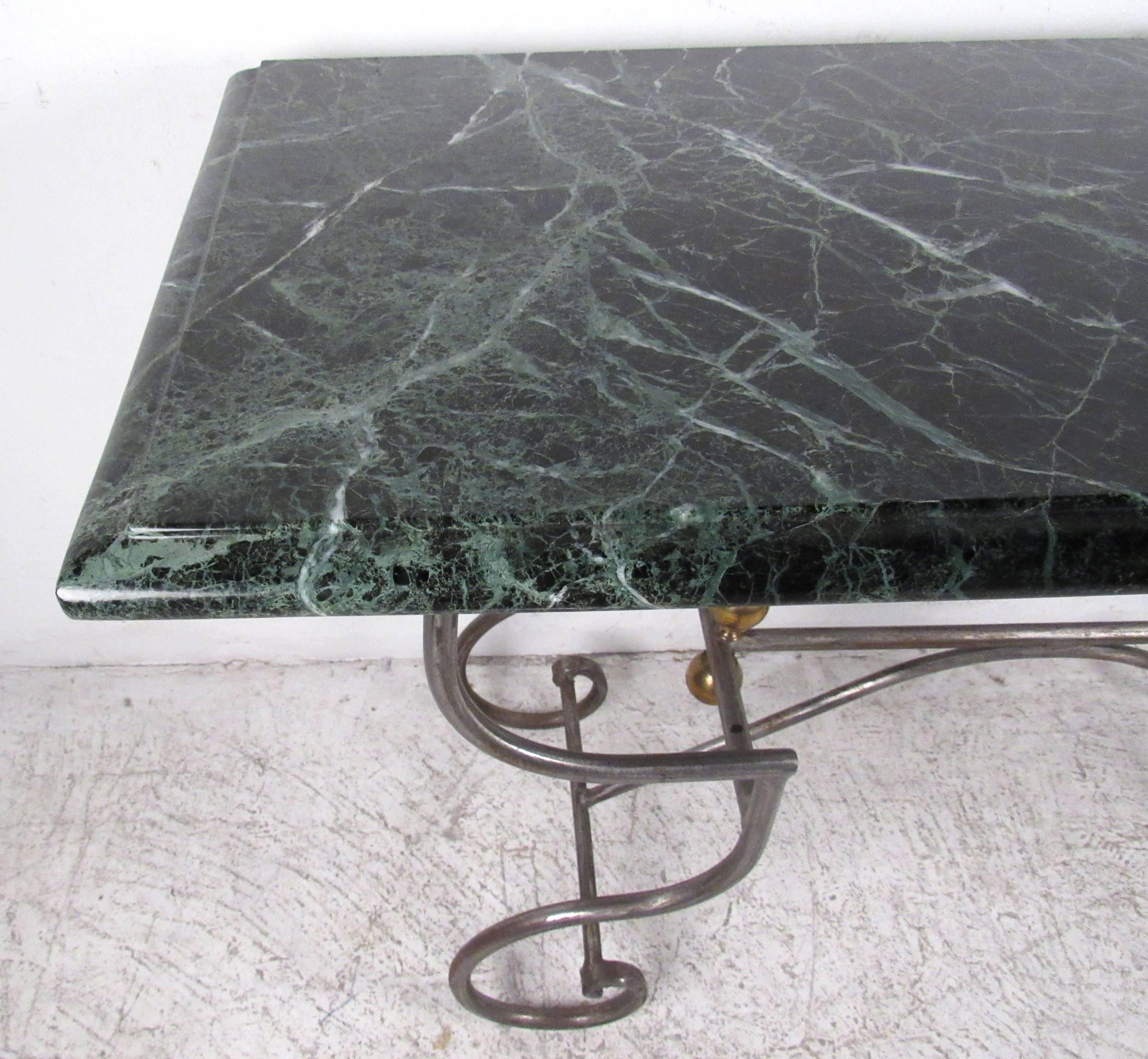 Marble Top Console Table In Good Condition In Brooklyn, NY