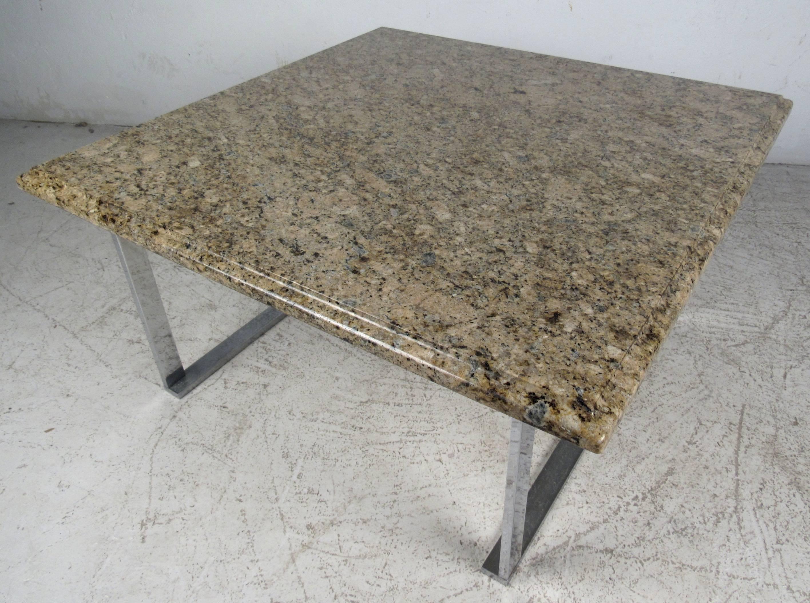 Mid-20th Century Vintage Marble Top Coffee Table