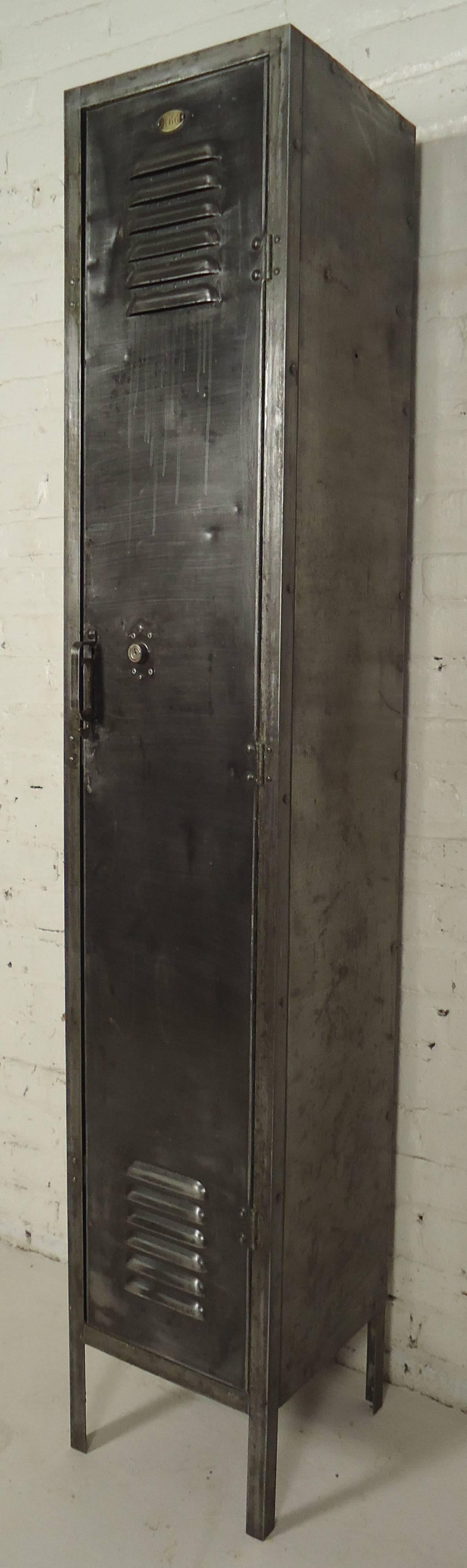 Mid-20th Century Single Door Industrial Locker Unit
