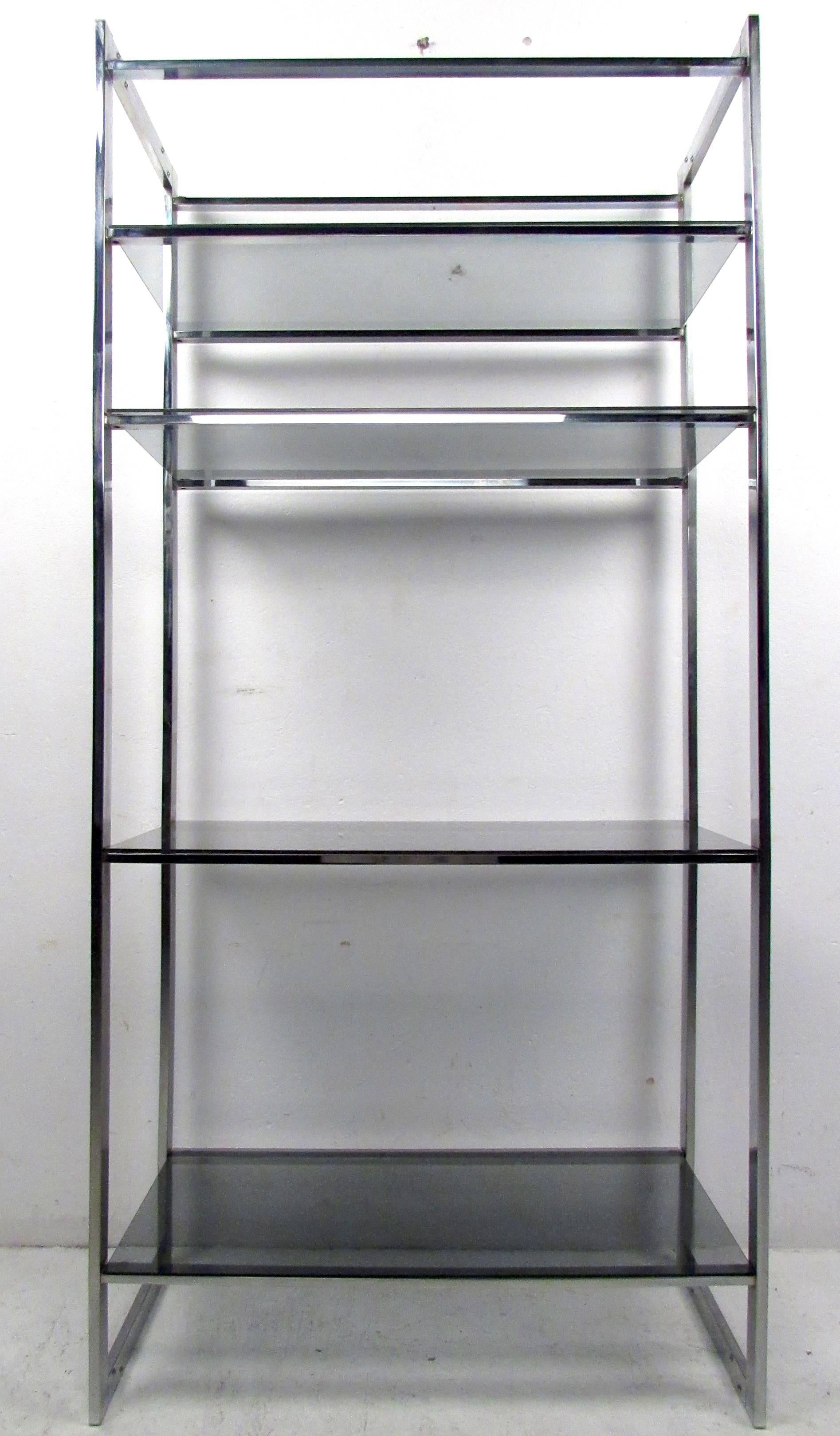 Mid-Century Modern  Mid-Century Chrome Shop Display Etagere after Milo Baughman For Sale