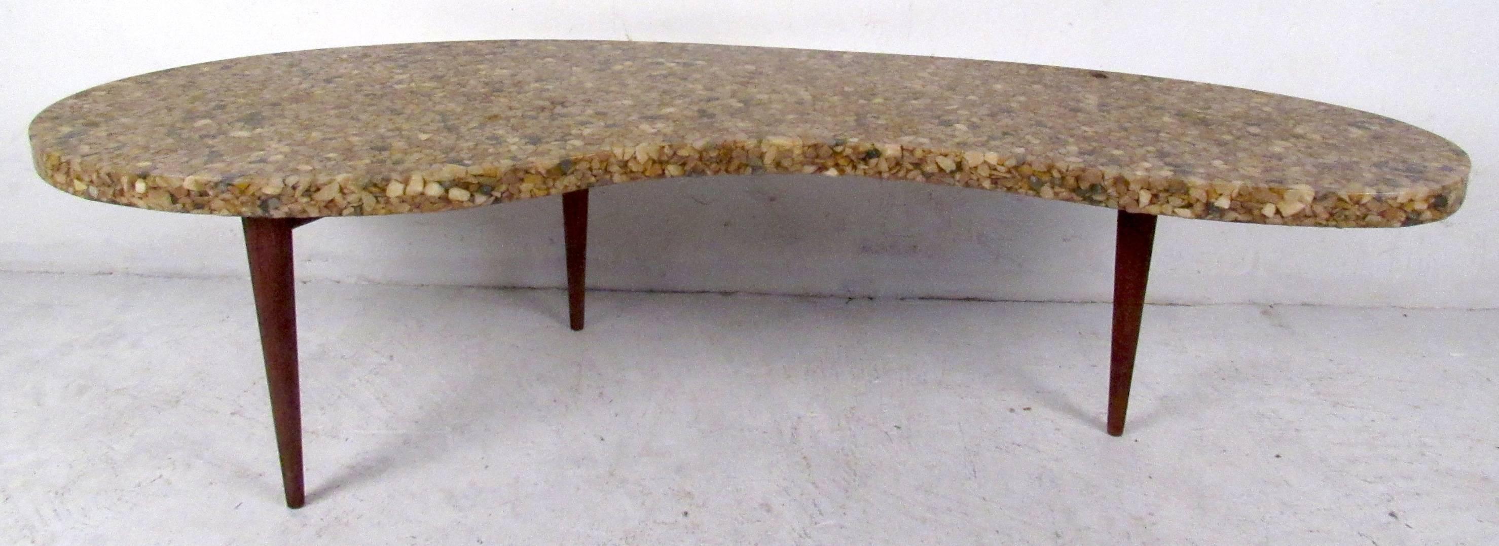 bean shape coffee table