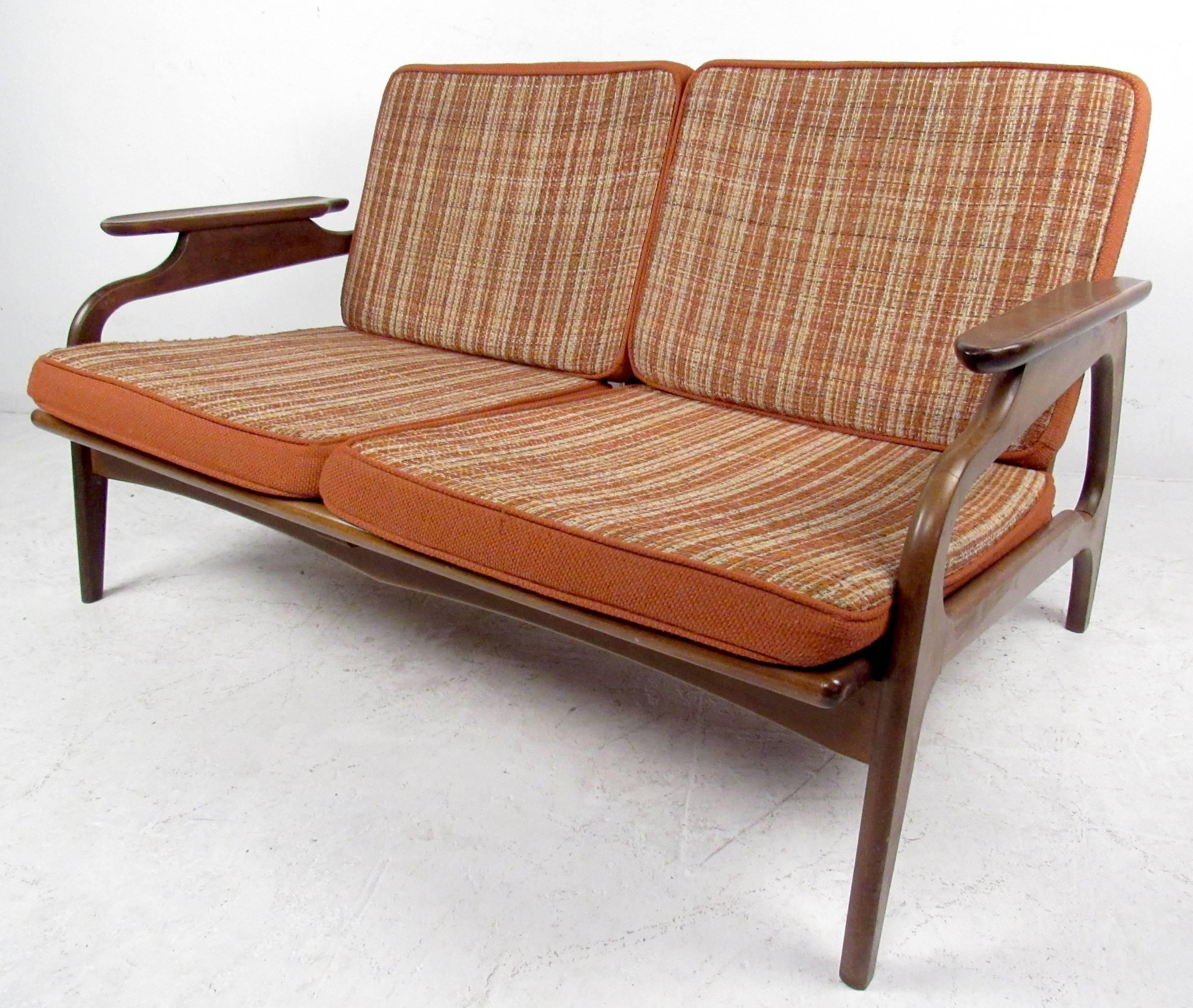 Mid-20th Century Two Mid-Century Upholstered Settees