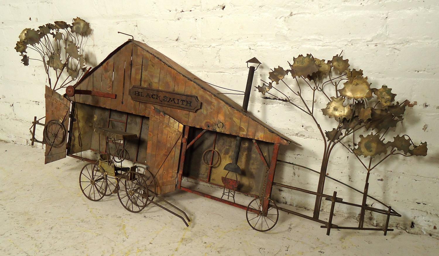 MidCentury Brass Wall Art by C. Jere For Sale at 1stdibs