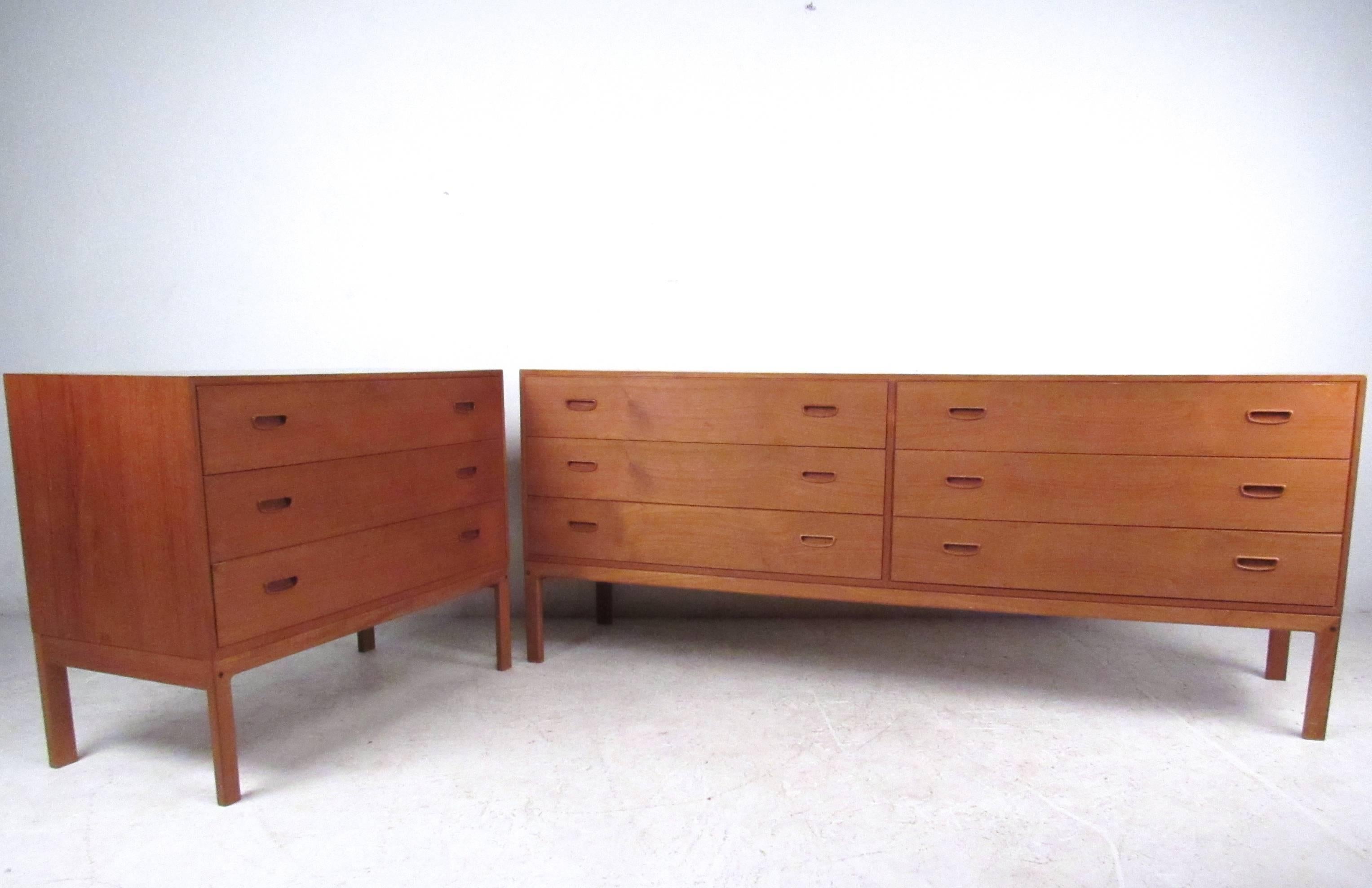 Mid-Century Danish Teak Three-Drawer Dresser 2