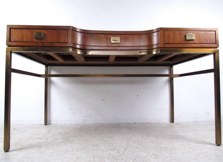 Vintage Campaign Style Desk By Drexel At 1stdibs