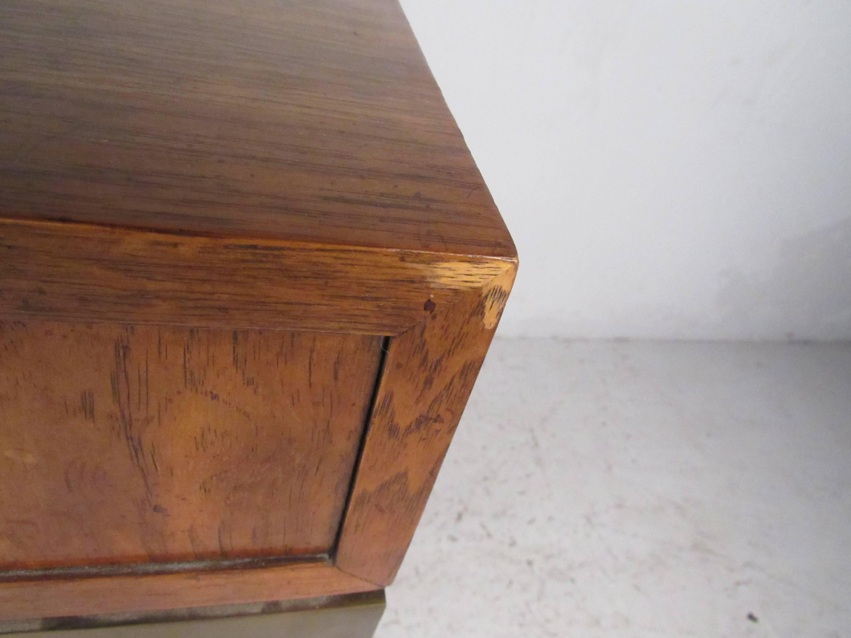 Vintage Campaign Style Desk by Drexel In Good Condition In Brooklyn, NY
