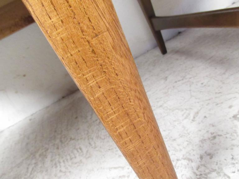 Pair of Mid-Century Modern Cane Front End Tables by Lane For Sale 4