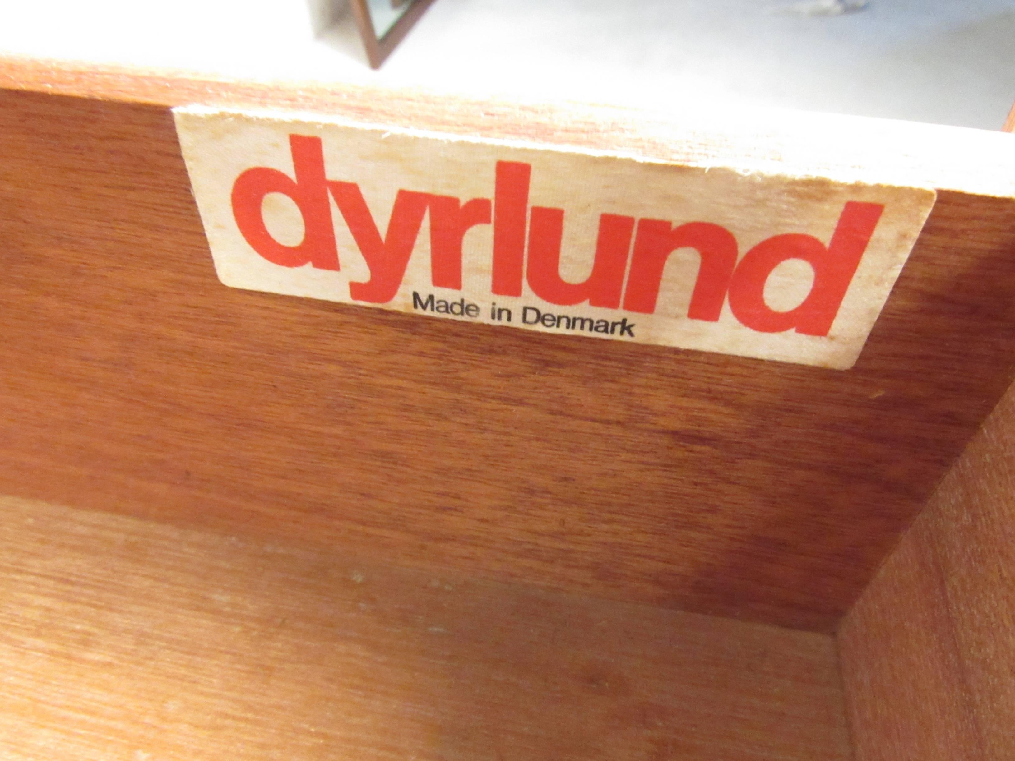Mid-Century Danish Teak Sled Leg Desk by Dyrlund 1