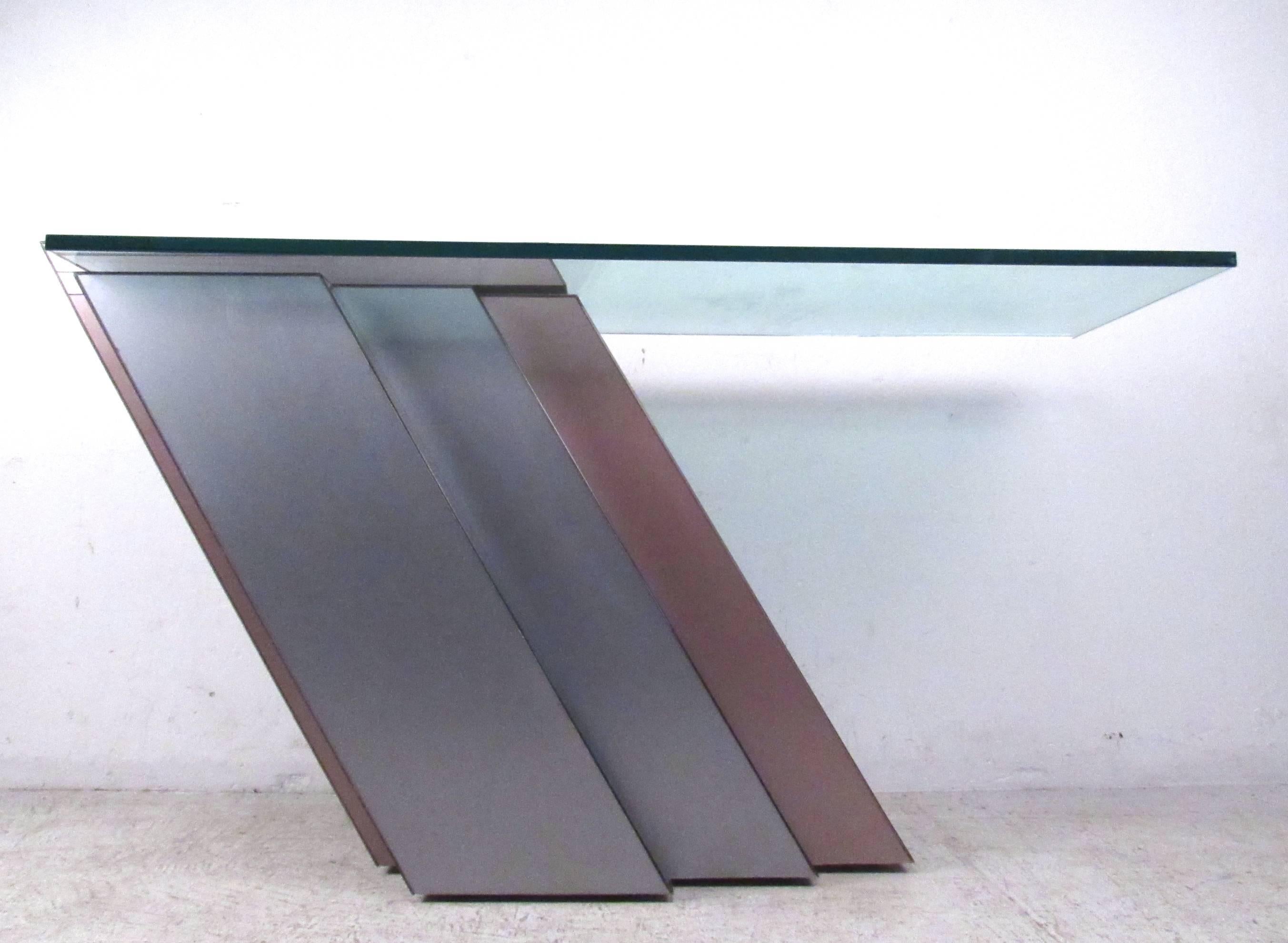 Modernist Cantilever Console Table In Good Condition In Brooklyn, NY