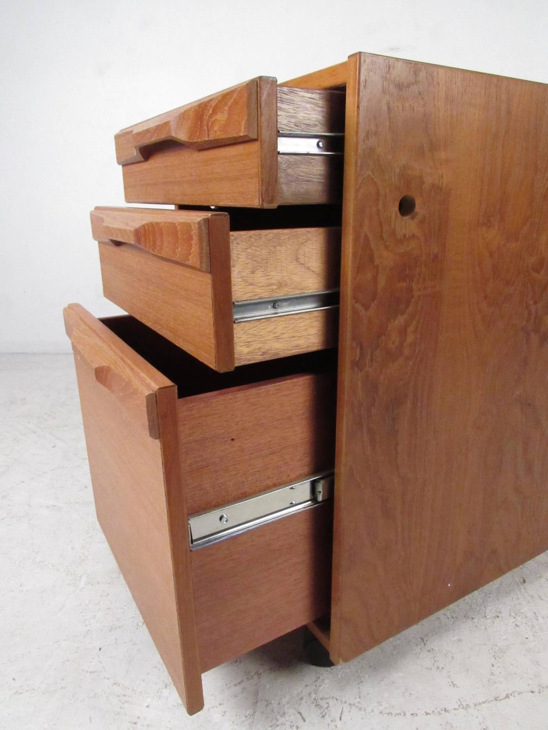 Pair of MidCentury Danish Teak Filing by Denka For Sale at