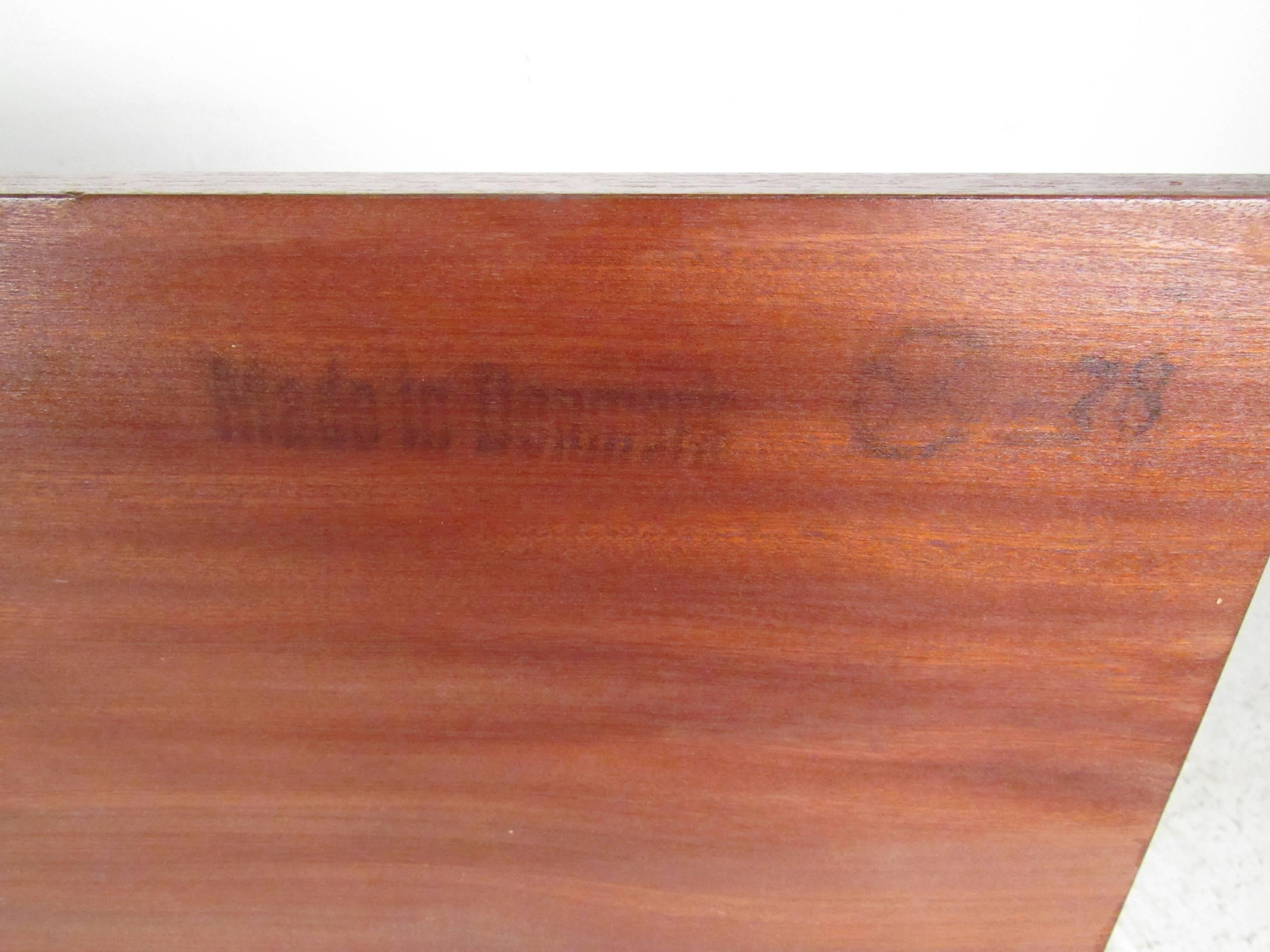 Mid-Century Modern Danish Teak Bed Headboard In Good Condition In Brooklyn, NY