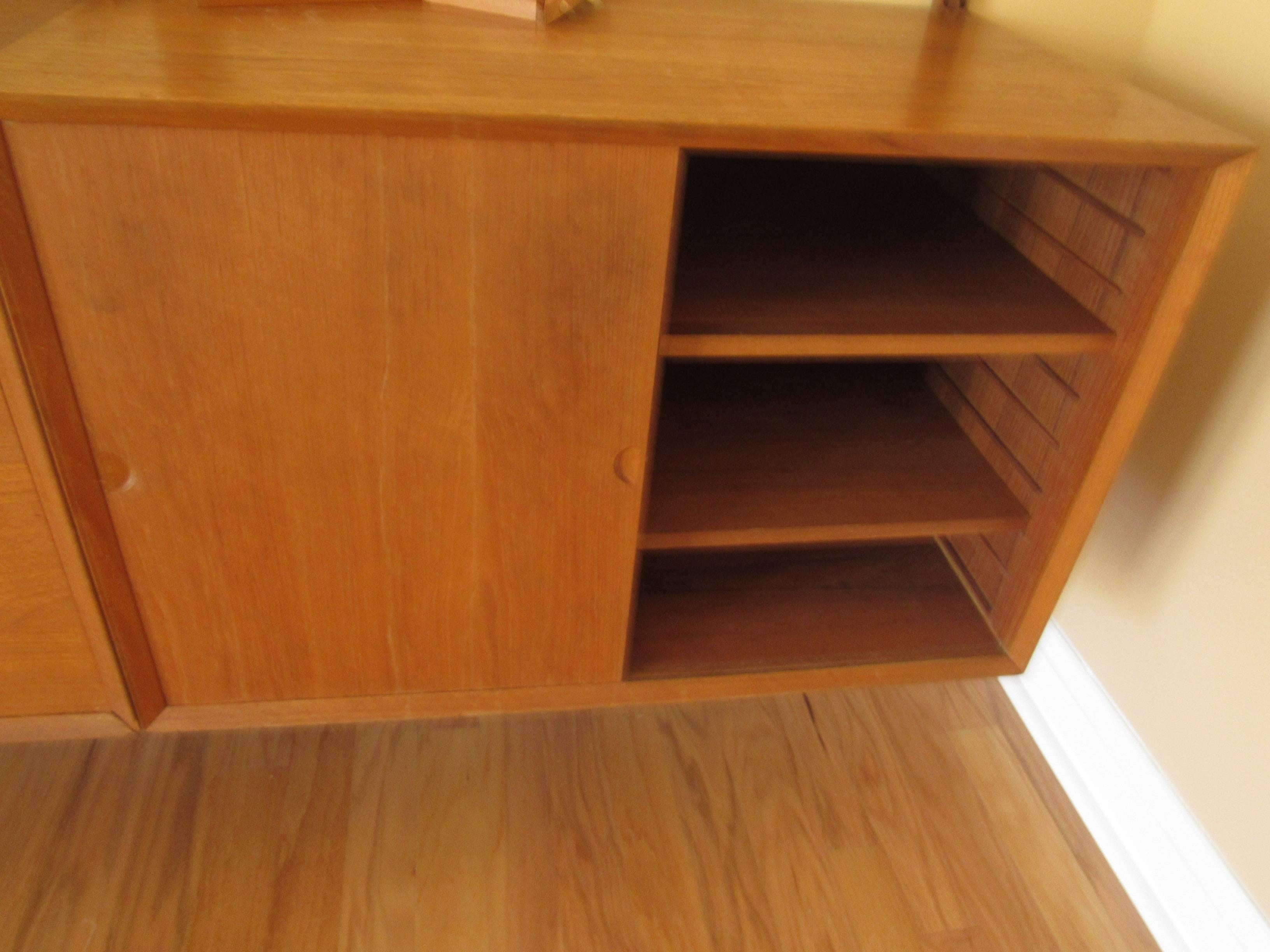 Mid-Century Modern Danish Teak Modular Wall Unit after Poul Cadovius In Good Condition In Brooklyn, NY