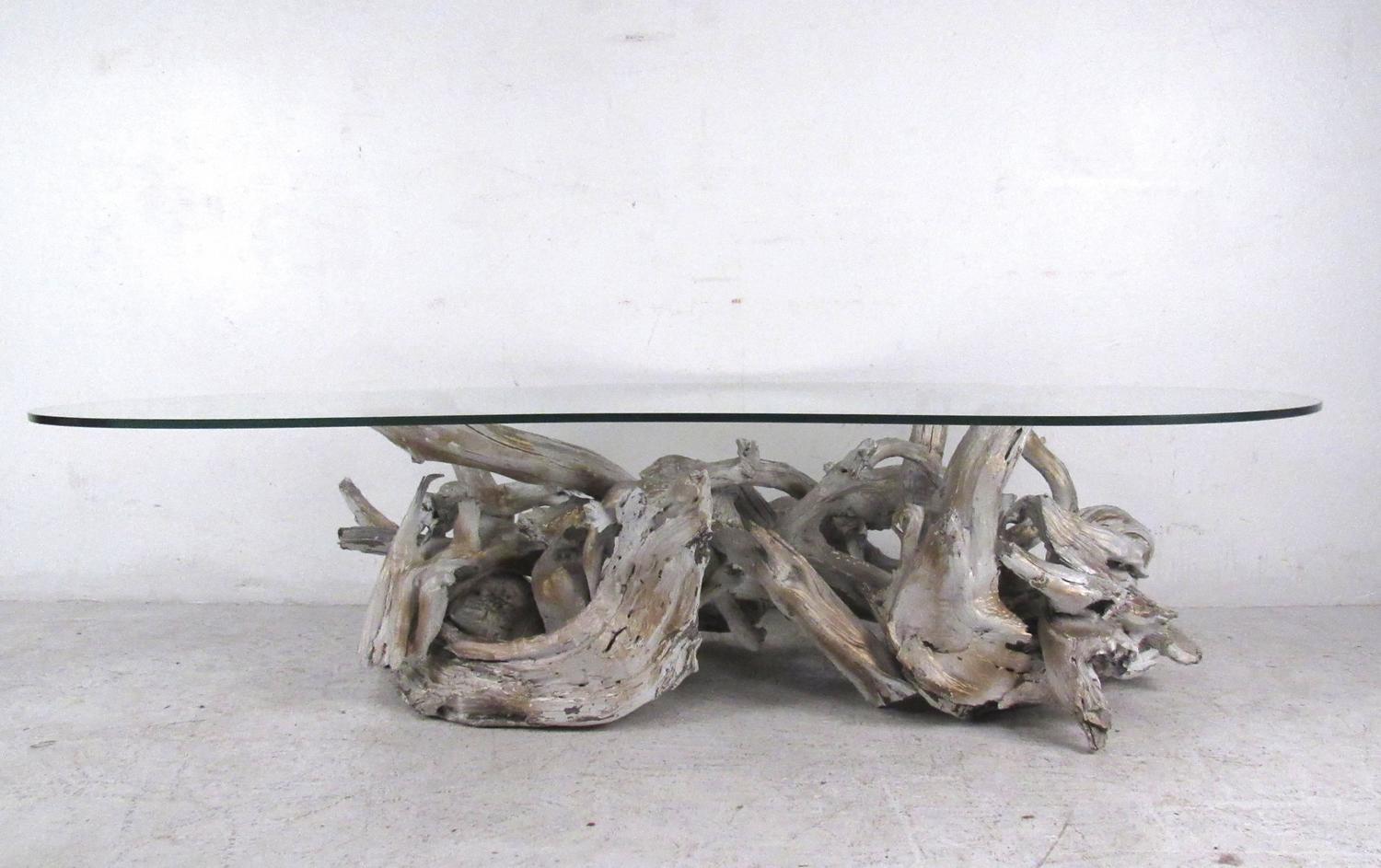 Unique Set of Free Form Vintage Driftwood Tables For Sale
