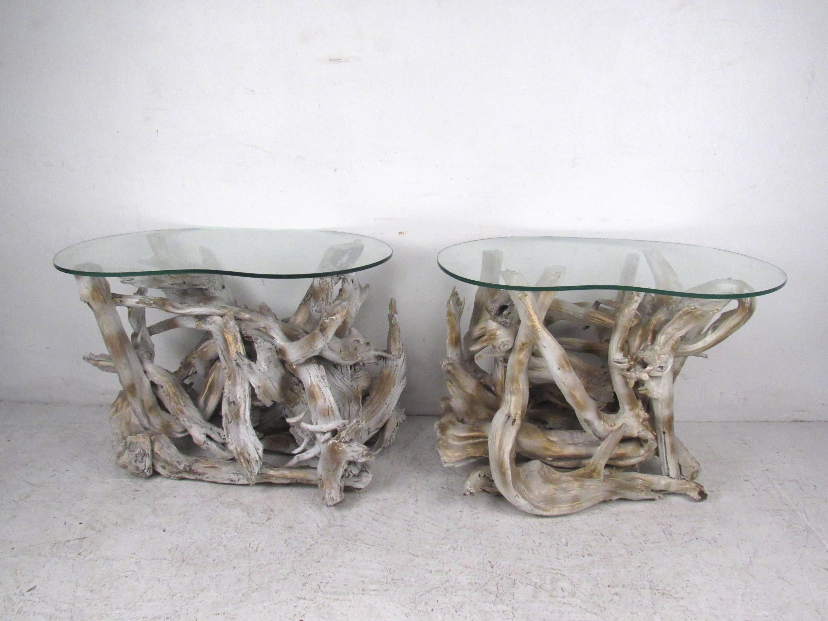 20th Century Set of Boho Driftwood Tables For Sale