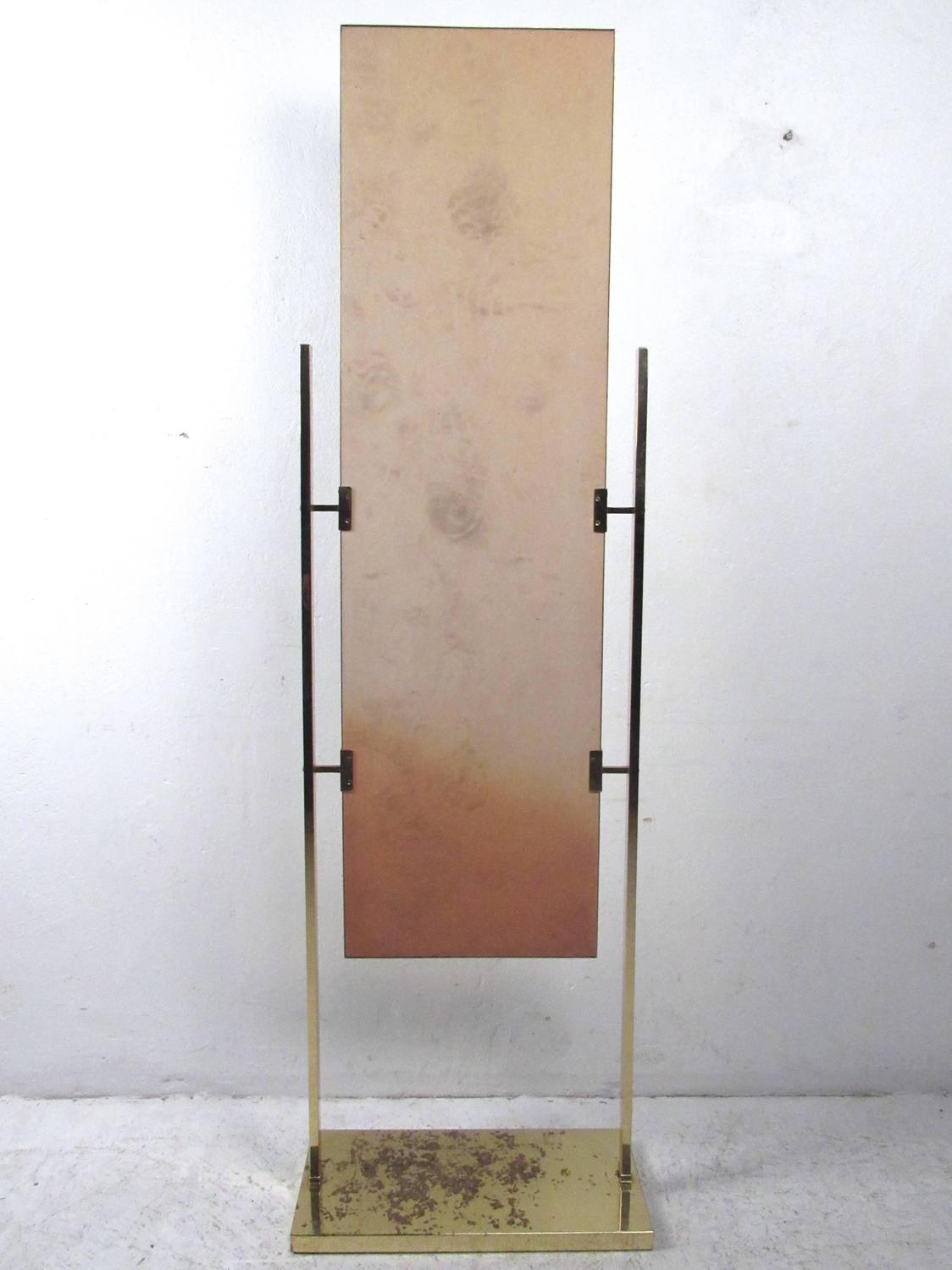 unique vintage brass finish dressing mirror for sale at 1stdibs unique vintage brass finish dressing mirror for sale at 1stdibs