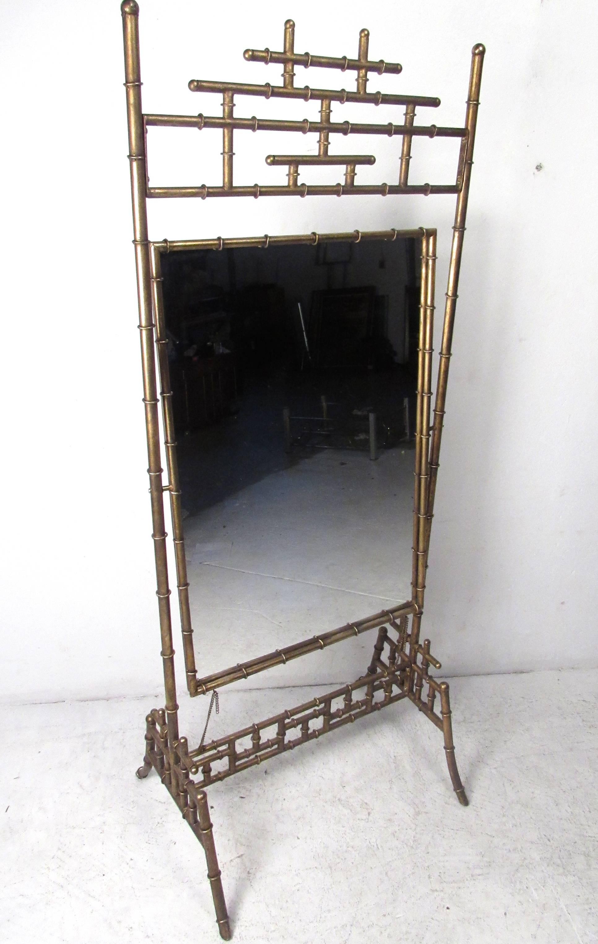 bamboo standing mirror