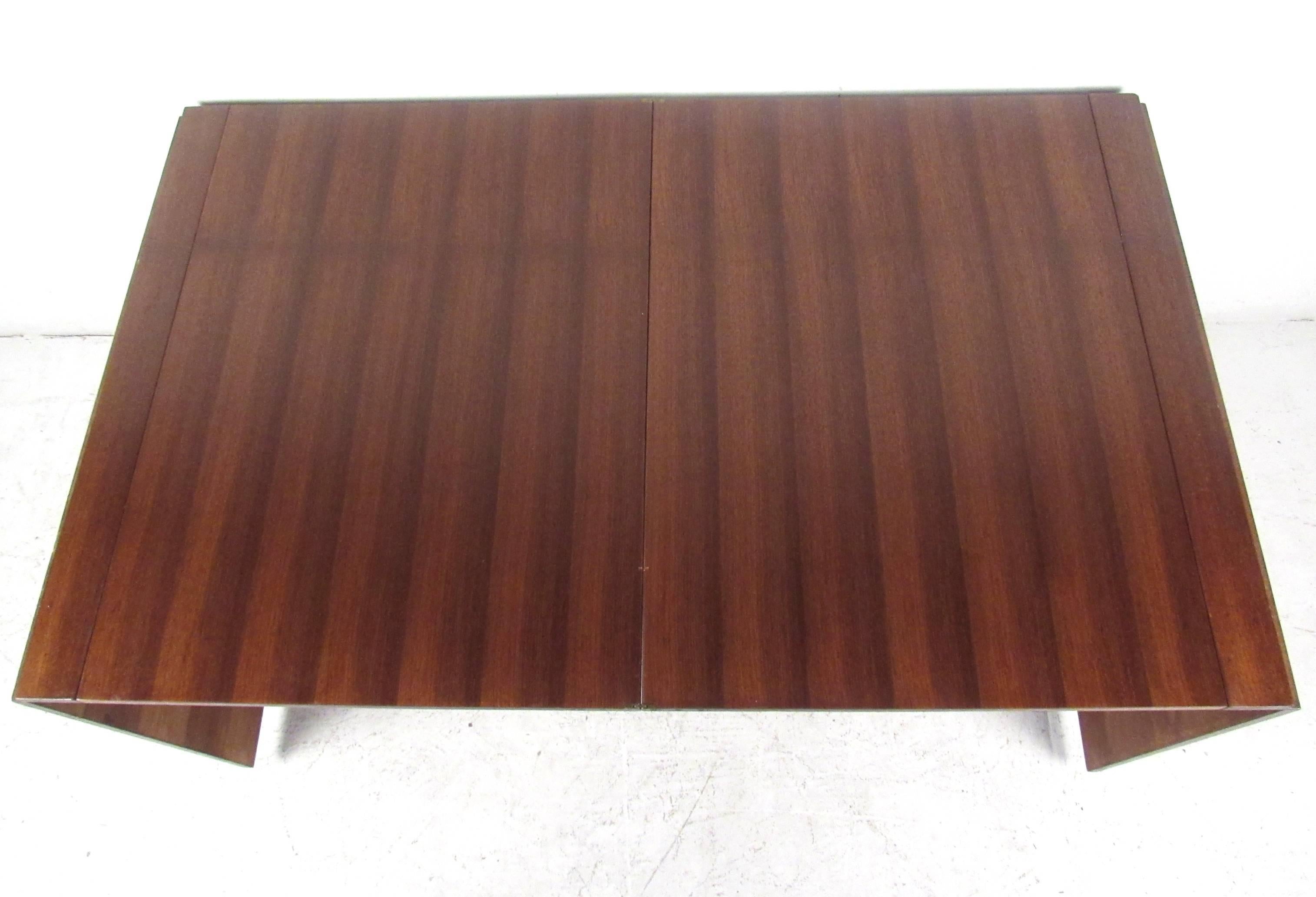 European Bruno Mathsson Style Drop-Leaf Conference Table