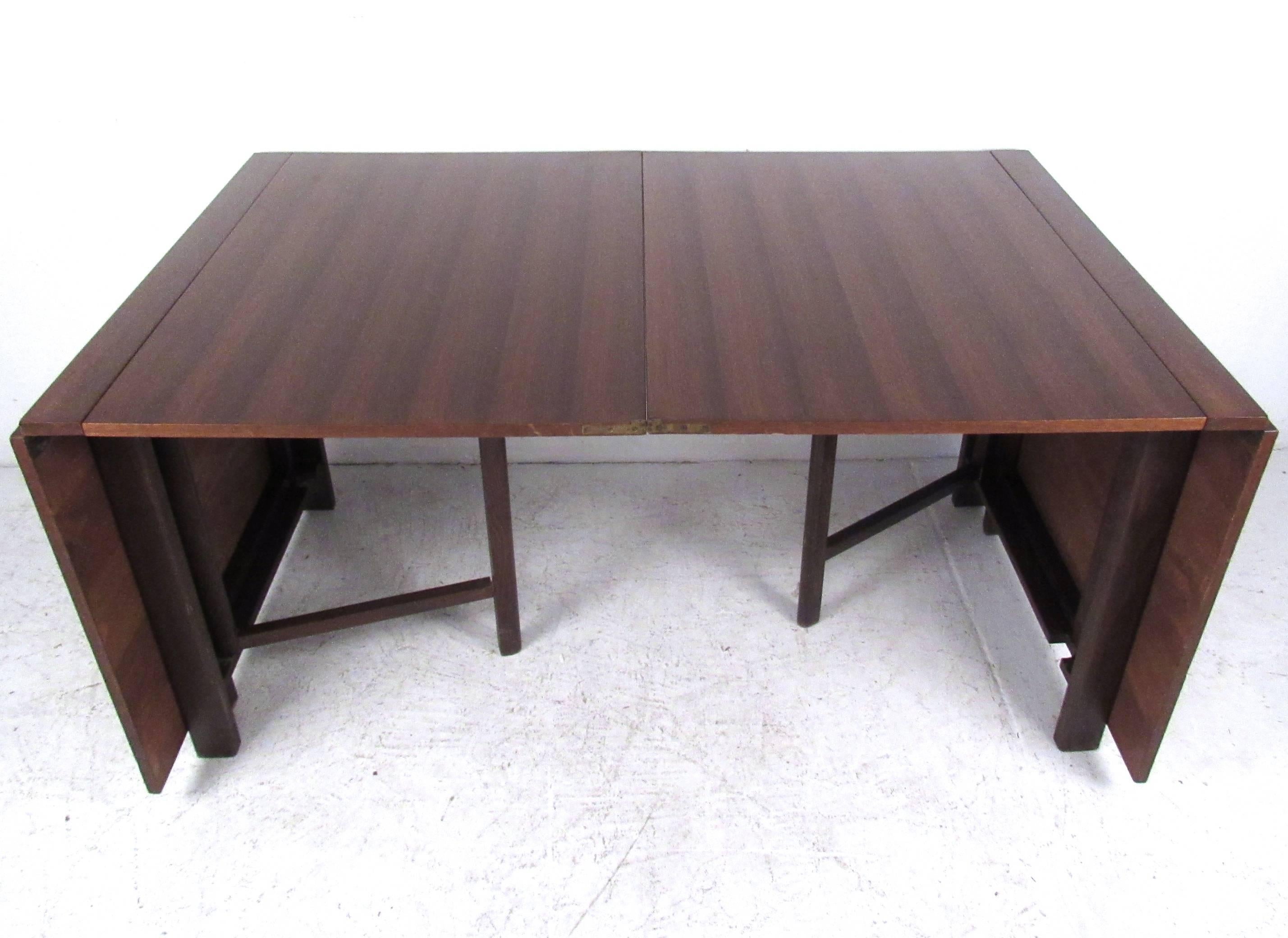 Oak Bruno Mathsson Style Drop-Leaf Conference Table