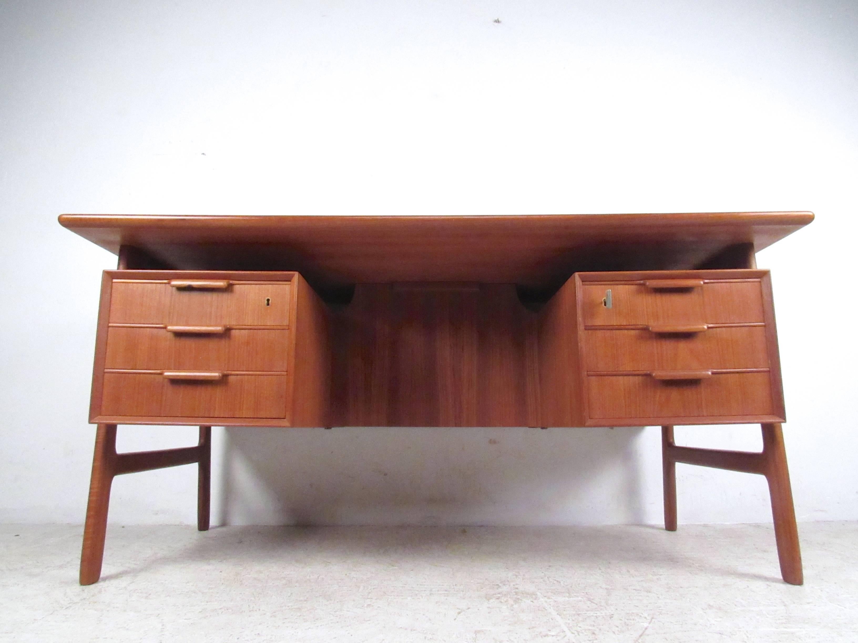 Mid-Century Modern Mid-Century Danish Teak Desk by Oman Junior