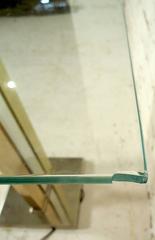 Mid-Century Chrome & Glass Floor Lamp w/ Shelf