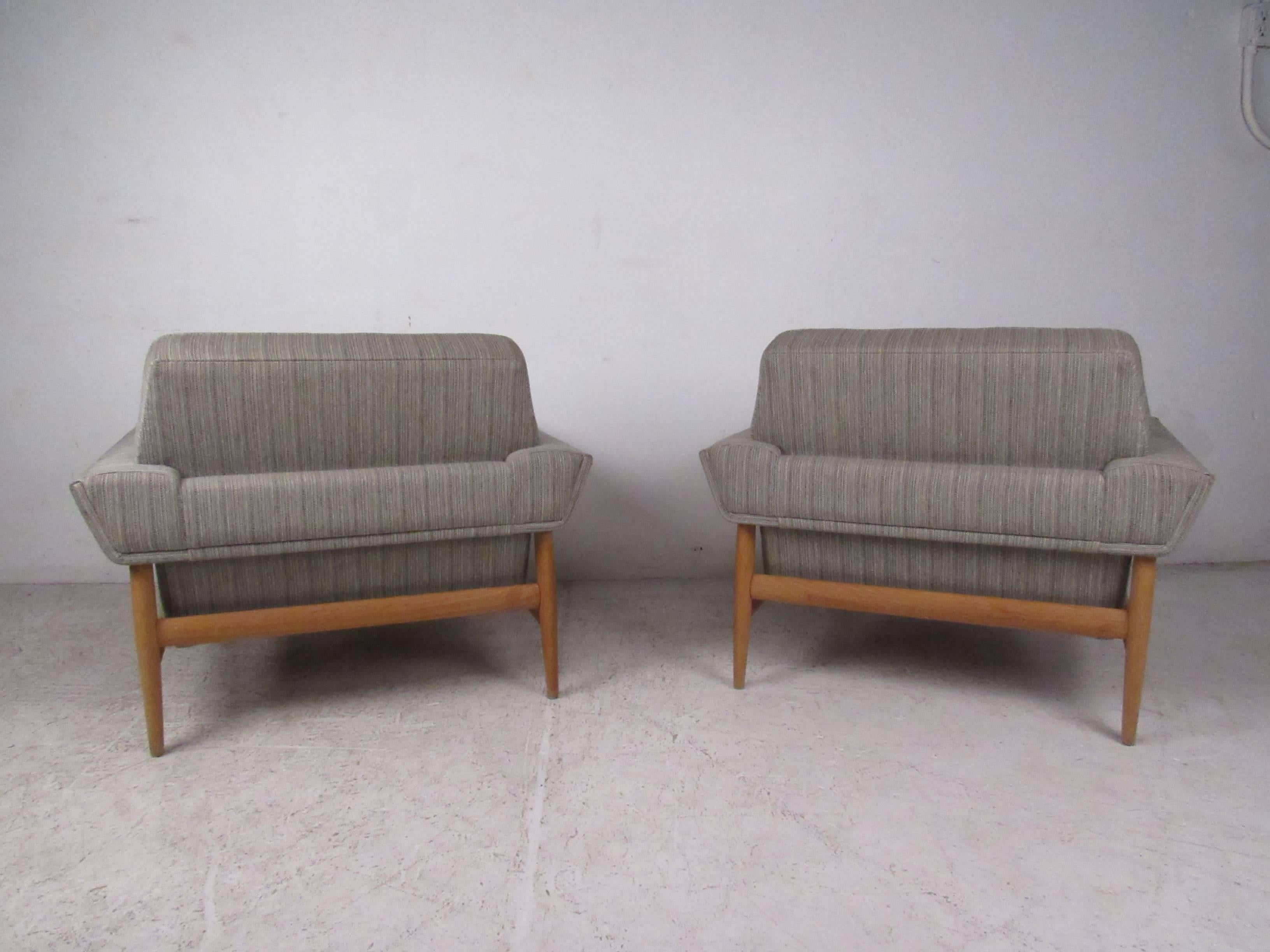 Swedish Vintage Modern Johannes Andersen Sofa and Lounge Chairs for Trensum For Sale