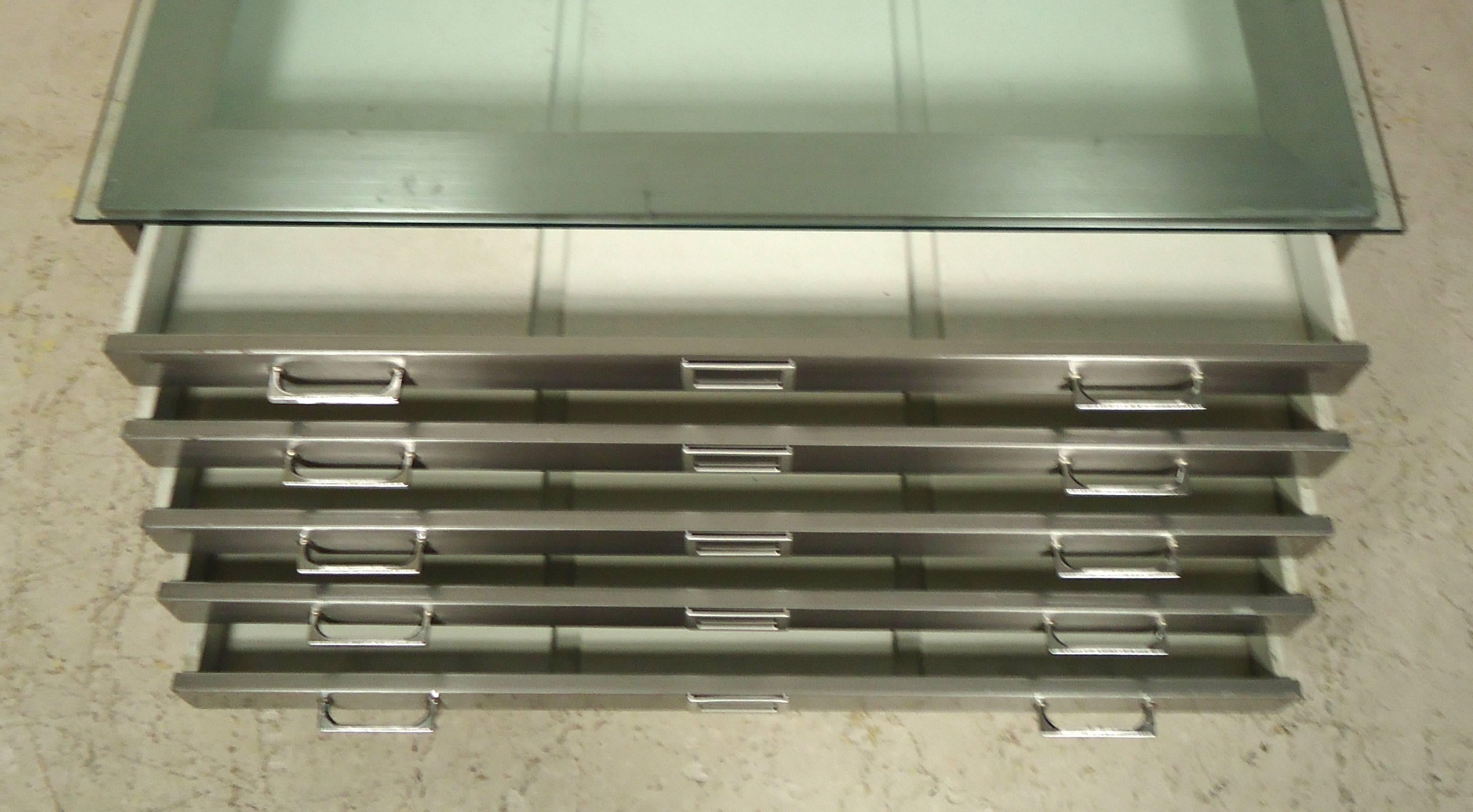 Custom Flat File Coffee Table In Good Condition In Brooklyn, NY