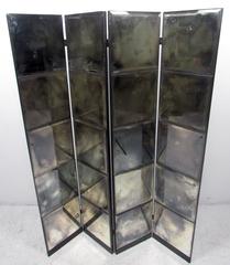Unique Mid-Century Mirrored Room Divider