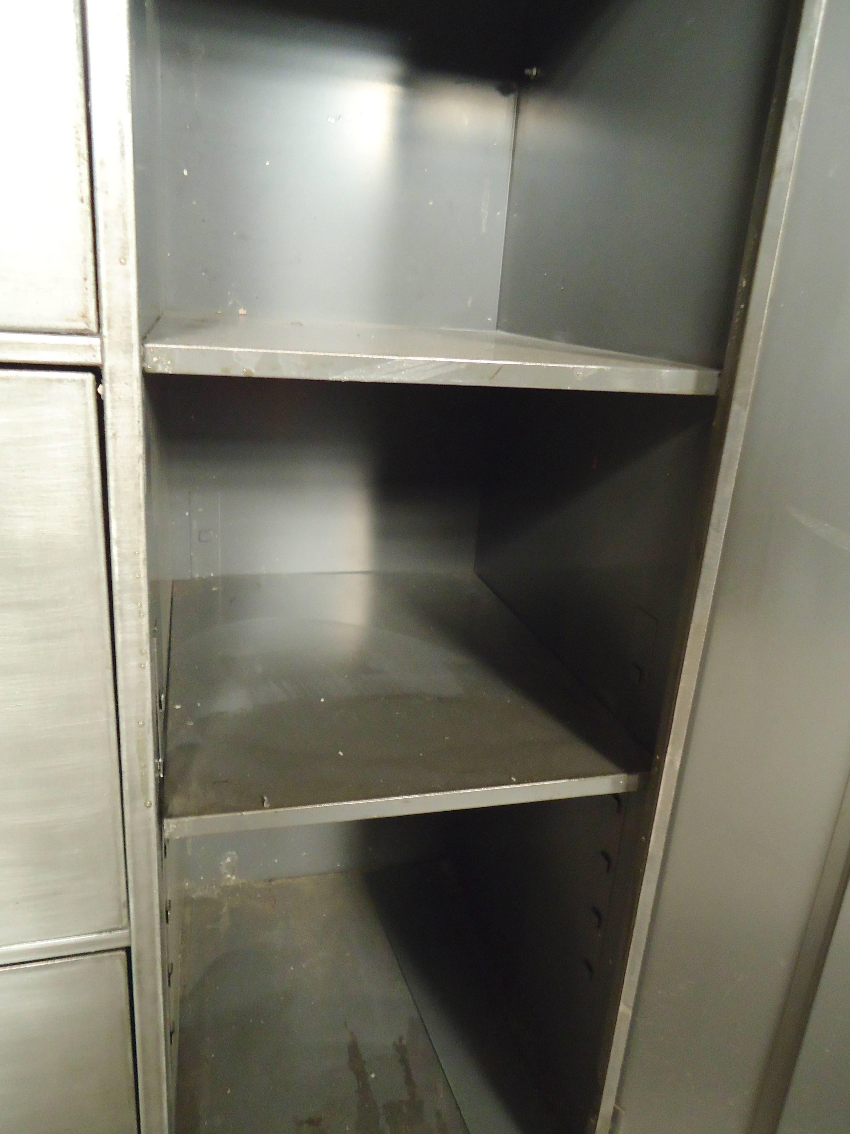 Industrial Metal File Cabinet In Distressed Condition In Brooklyn, NY