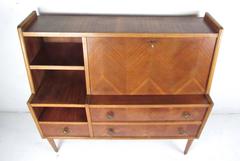 Unusual Italian Mid-Century Drop Front Writing Desk
