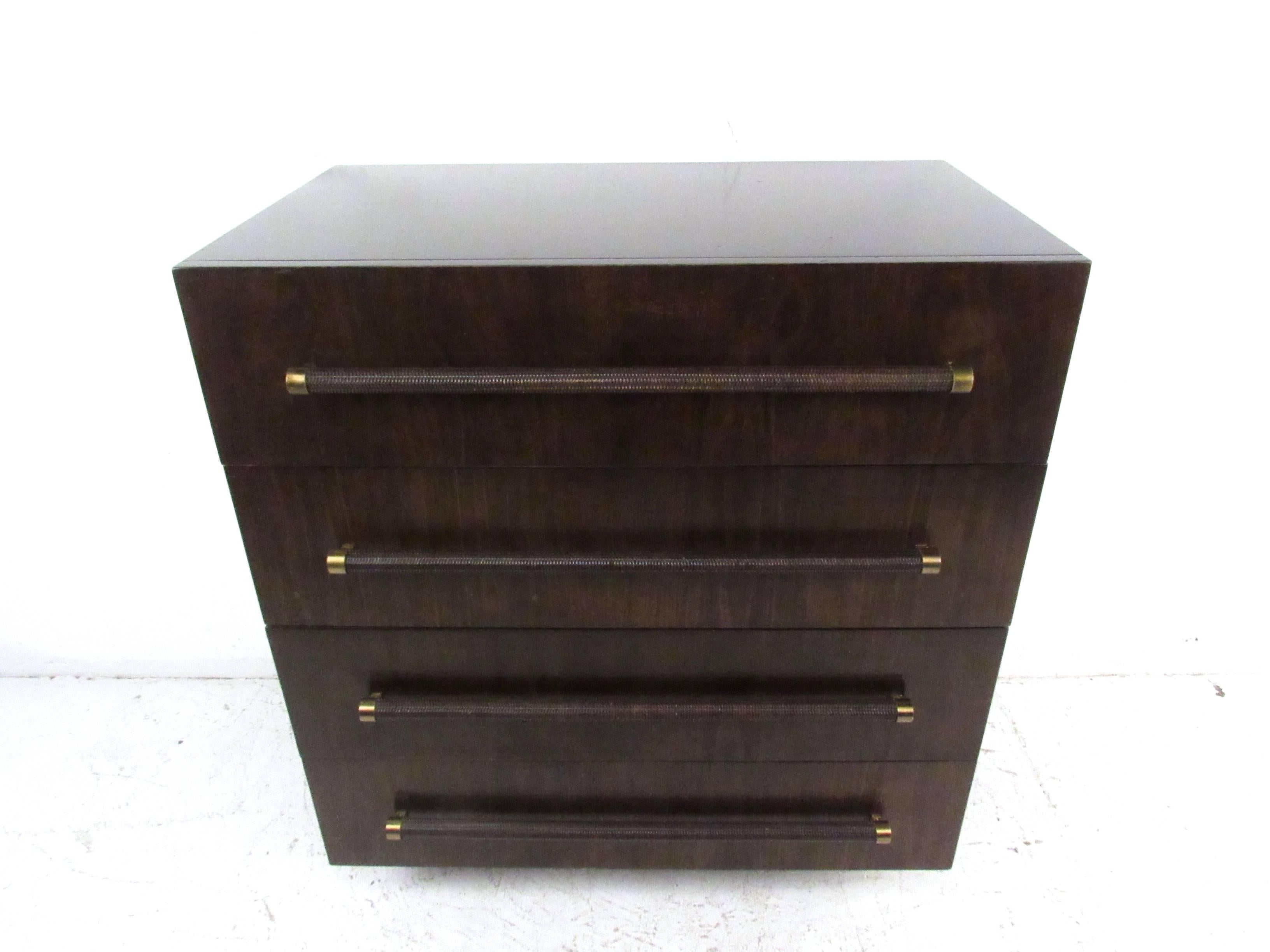 Mid-Century Modern T.H. Robsjohn-Gibbings Highboy Dresser for Widdicomb