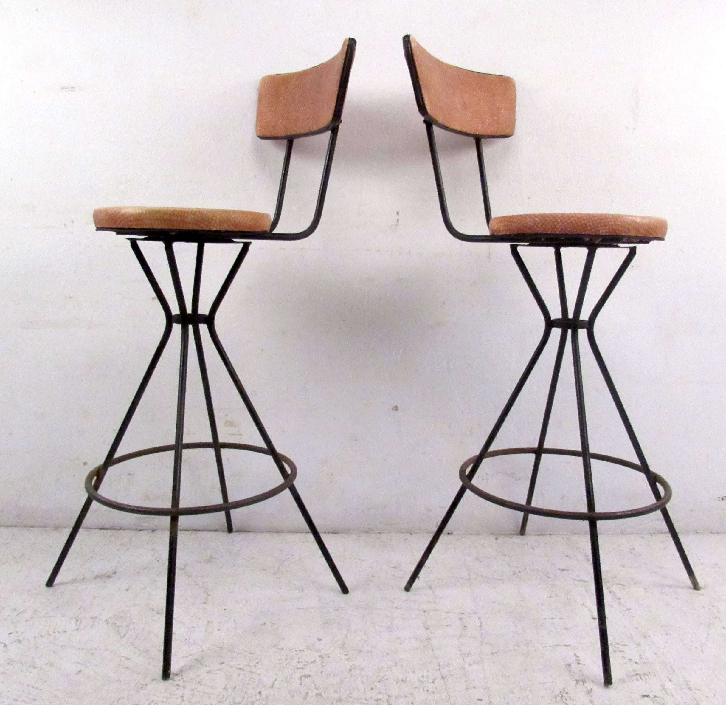 Set of Three Vintage Modern Barstools 1