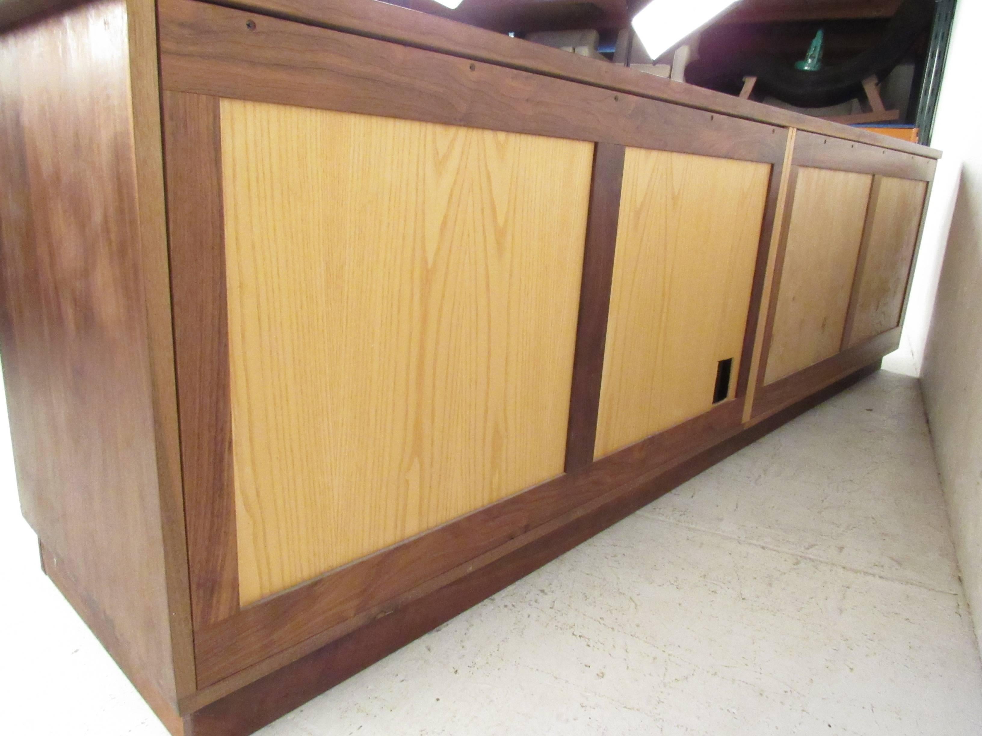 Mid-20th Century Vintage Rosewood Office Credenza For Sale