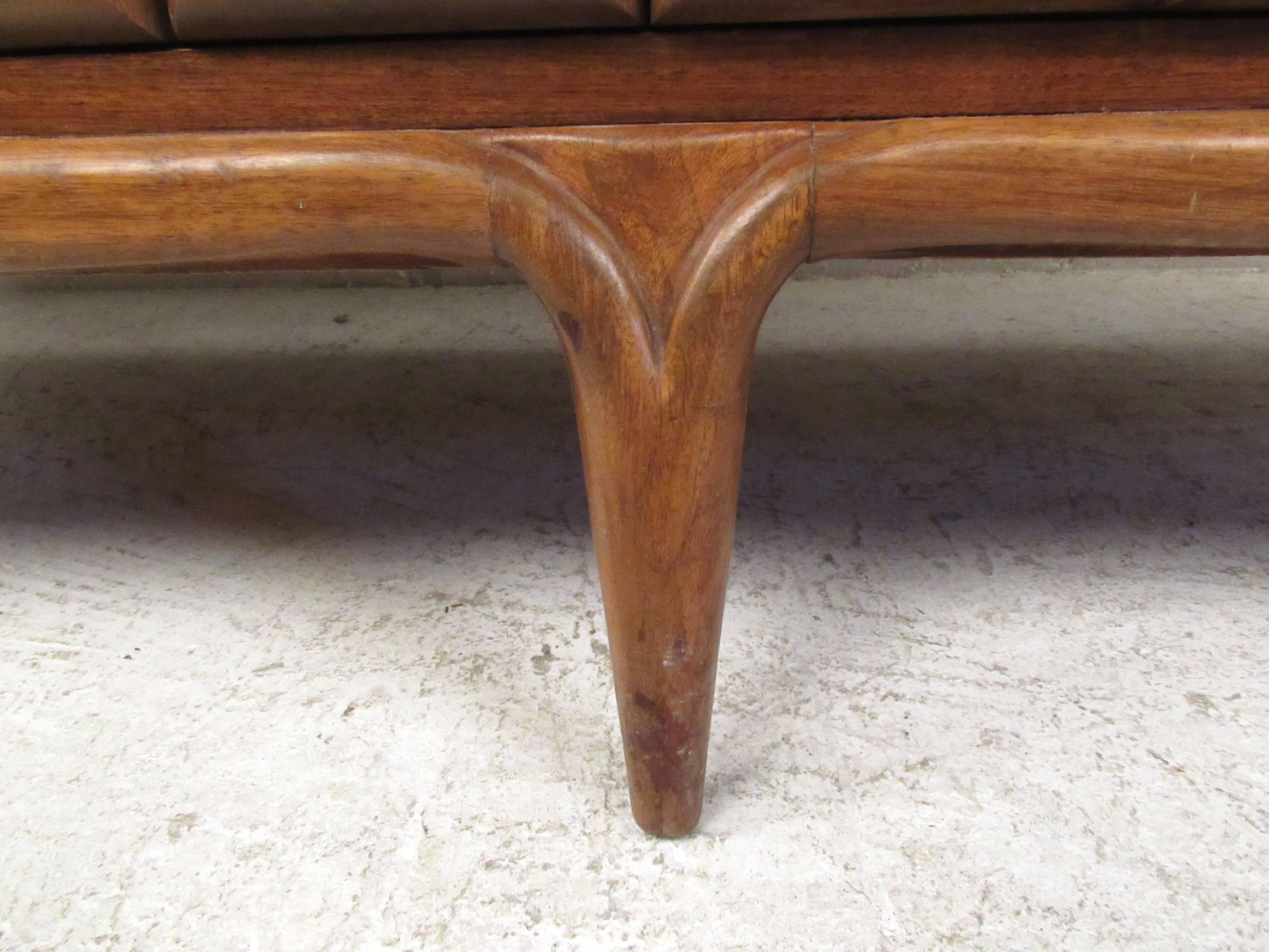 Late 20th Century Mid-Century American Walnut Sculpted Front Dresser