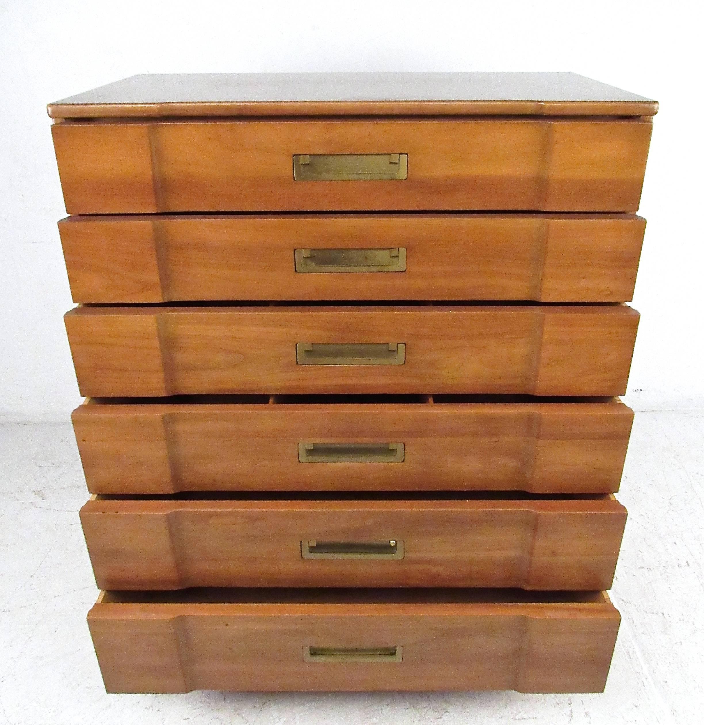 American Unique Mid-Century Modern Highboy Dresser by John Widdicomb