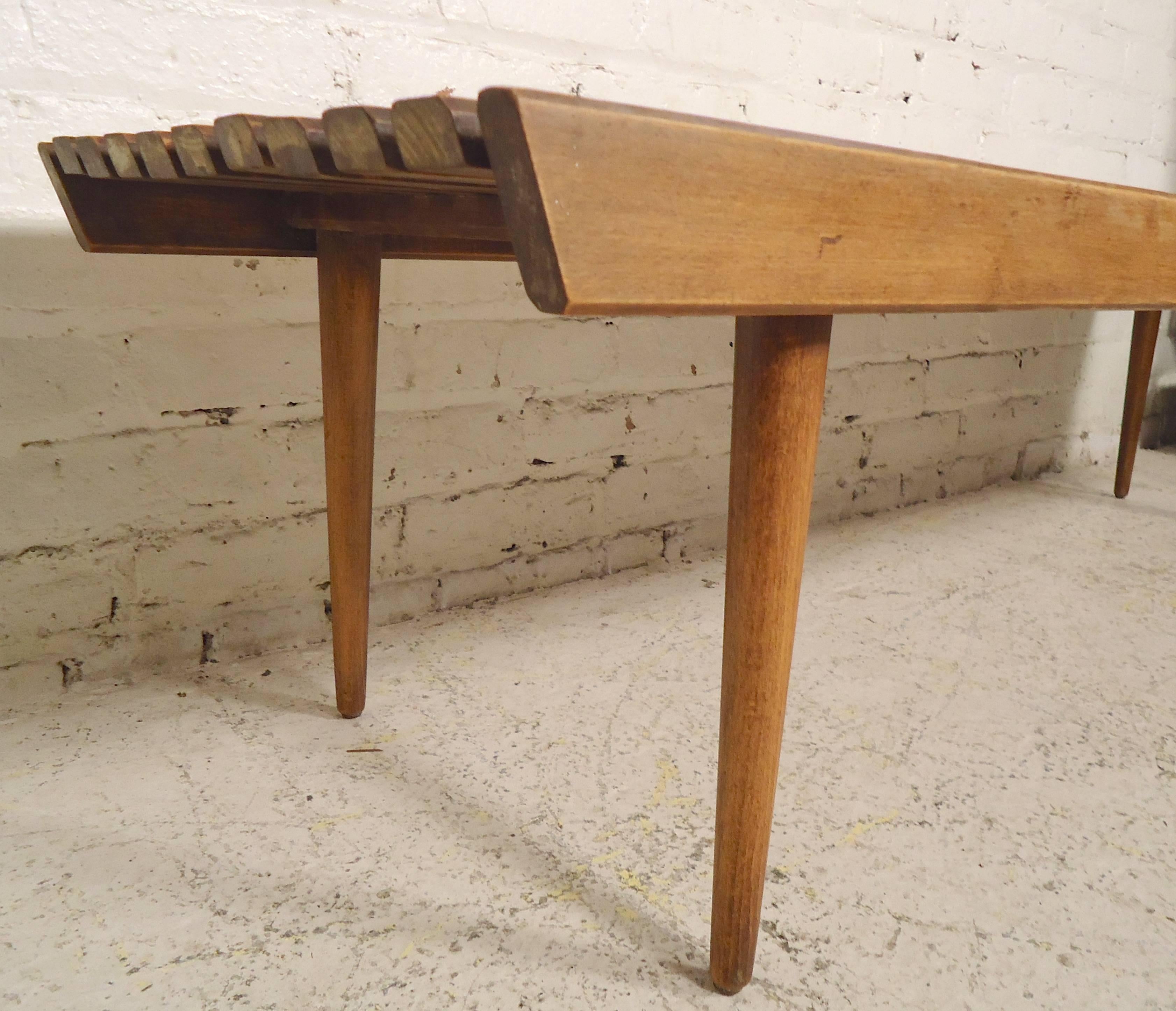 vintage slat bench