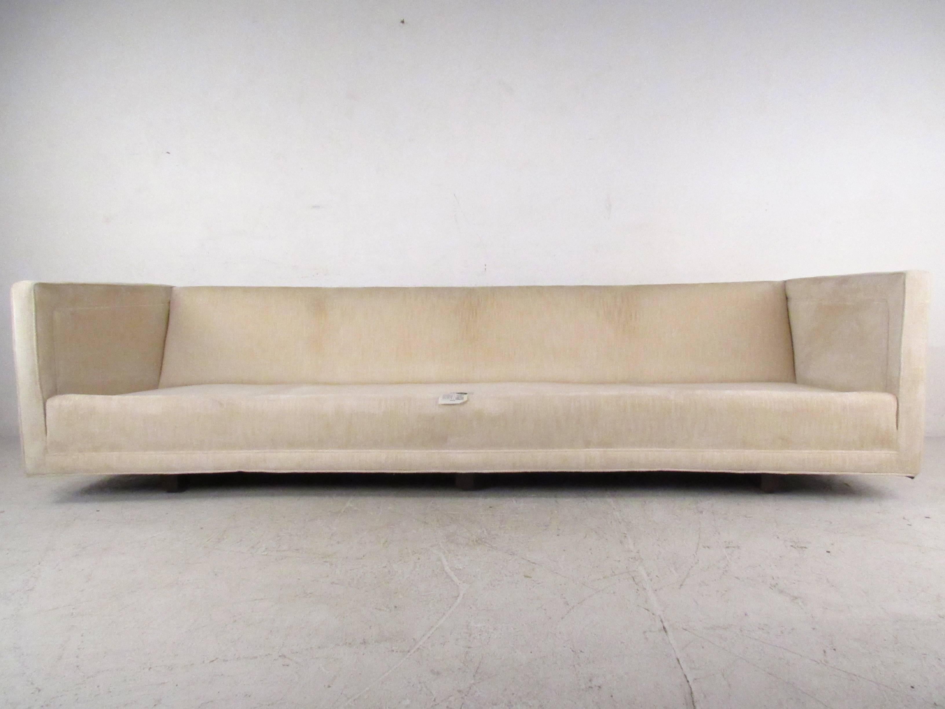 Mid-Century Modern Vintage Modern Four Seat Sofa by Erwin Lambeth for John Stuart