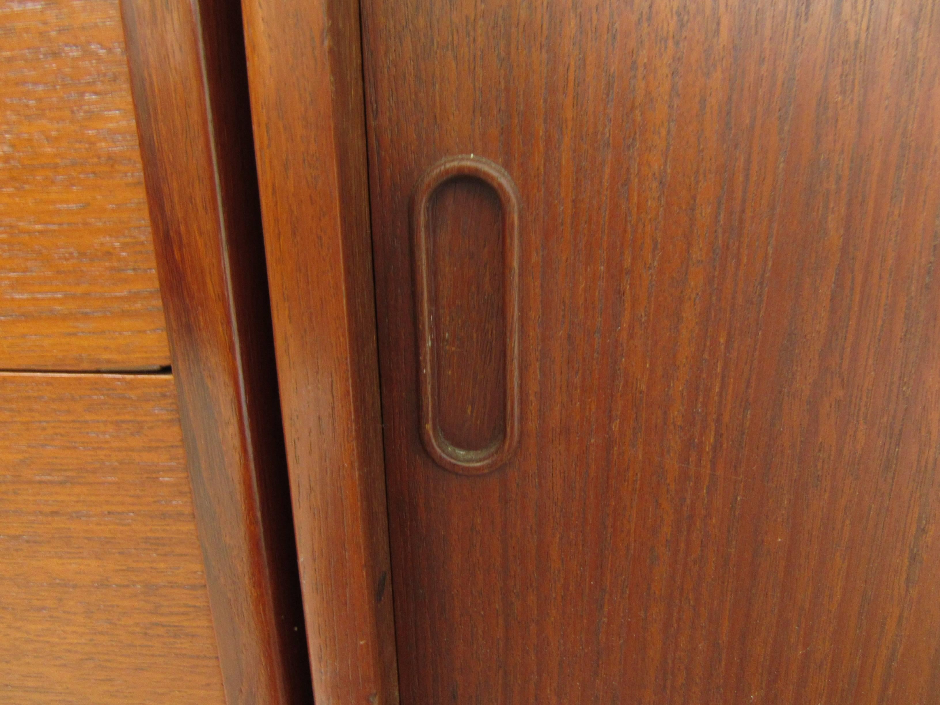 Mid-Century Modern Large Teak Wall Unit, Poul Cadovious Style