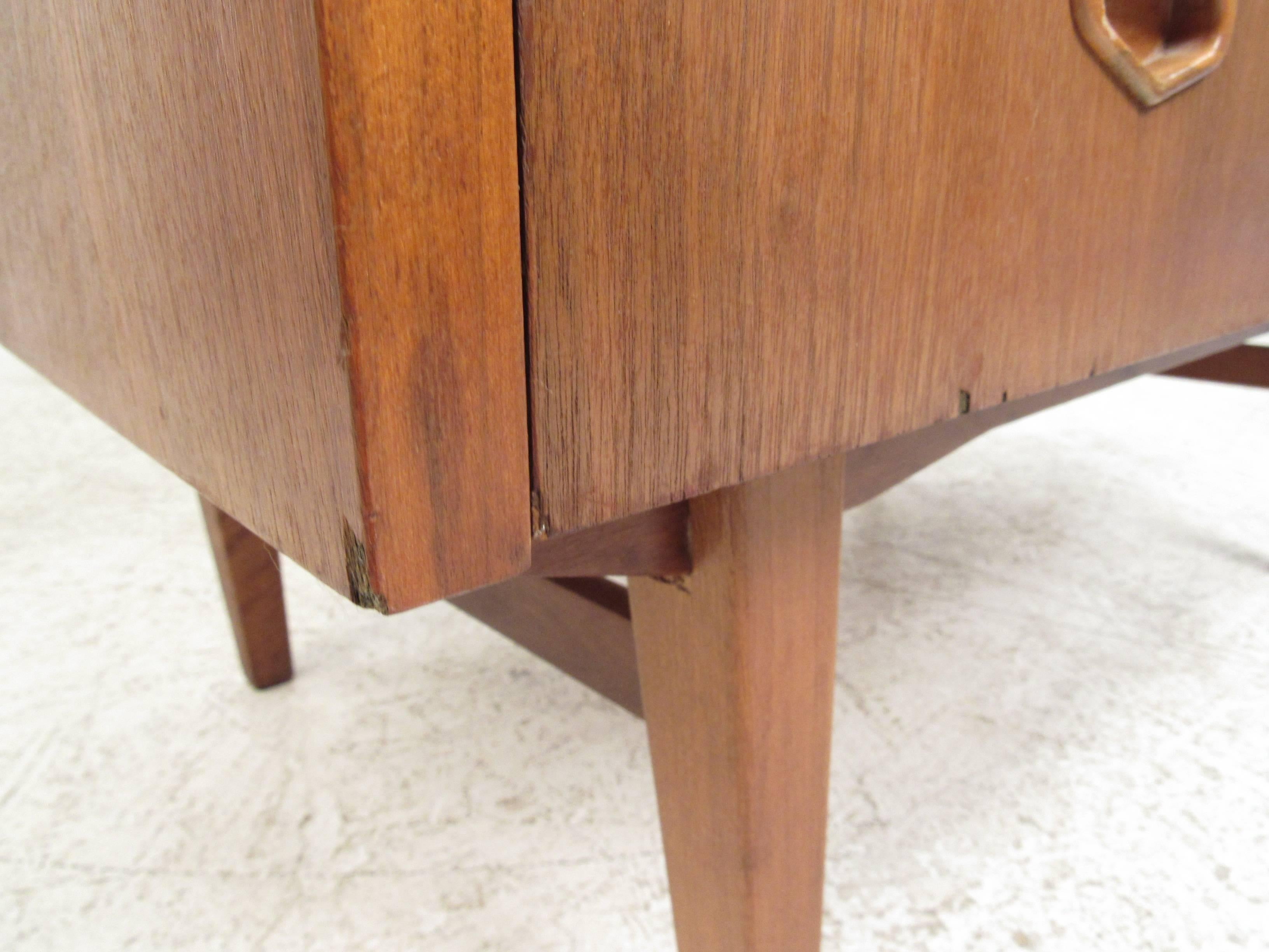 Mid-Century Modern Teak Roll Top Desk 2