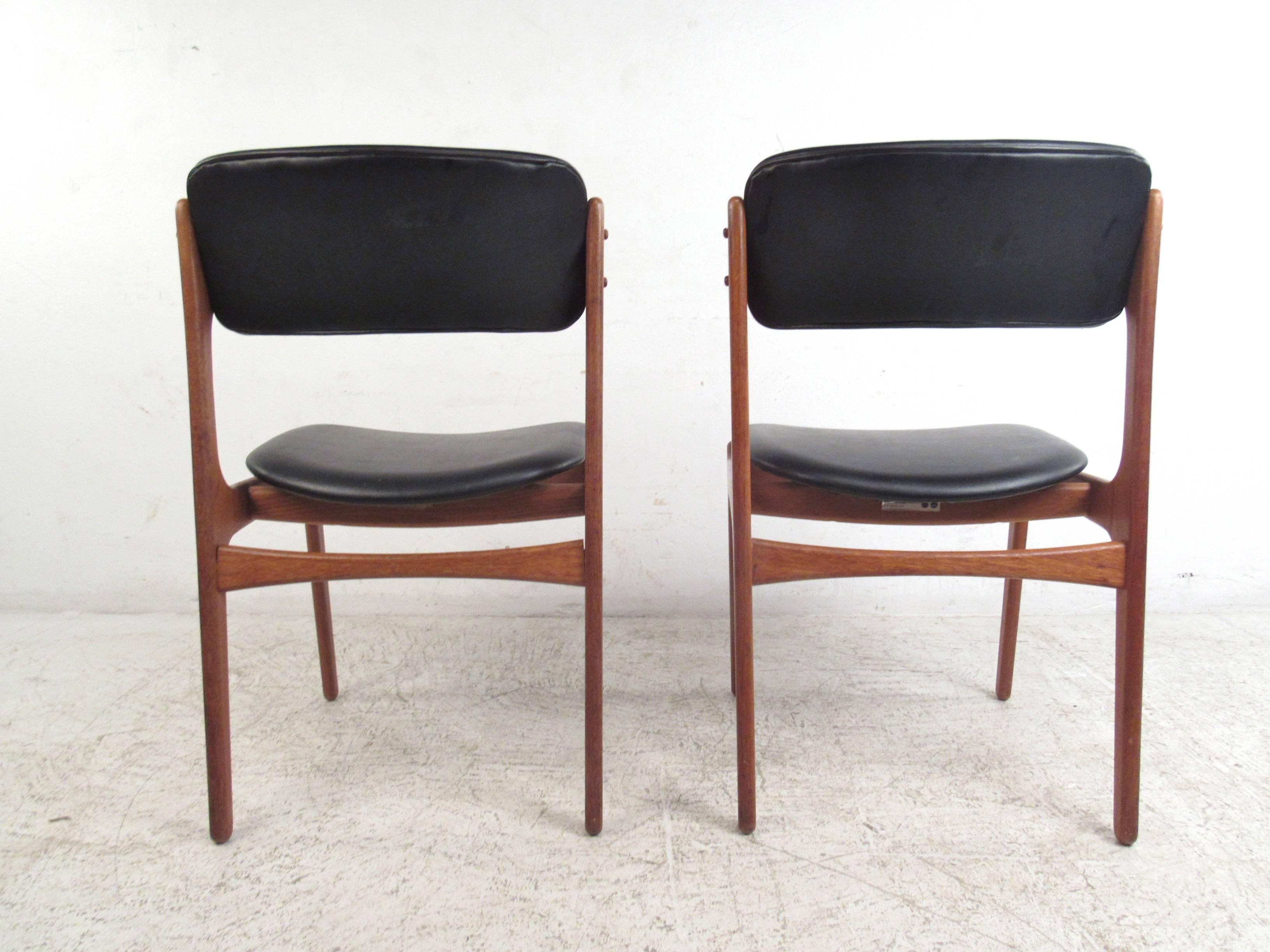 Mid-Century Modern Set of Mid-Century Eric Buck Dining Chairs, Vintage Danish Teak