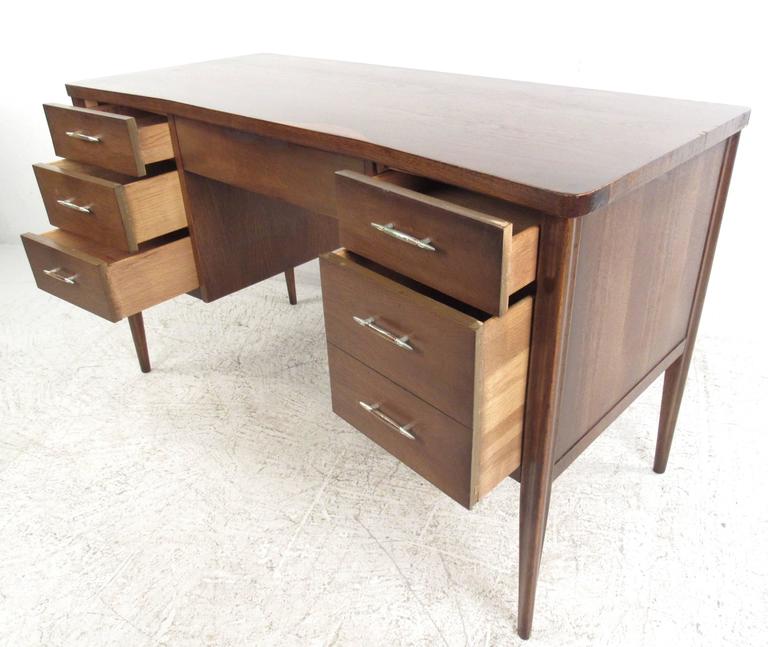 American Mid-Century Modern Walnut Desk