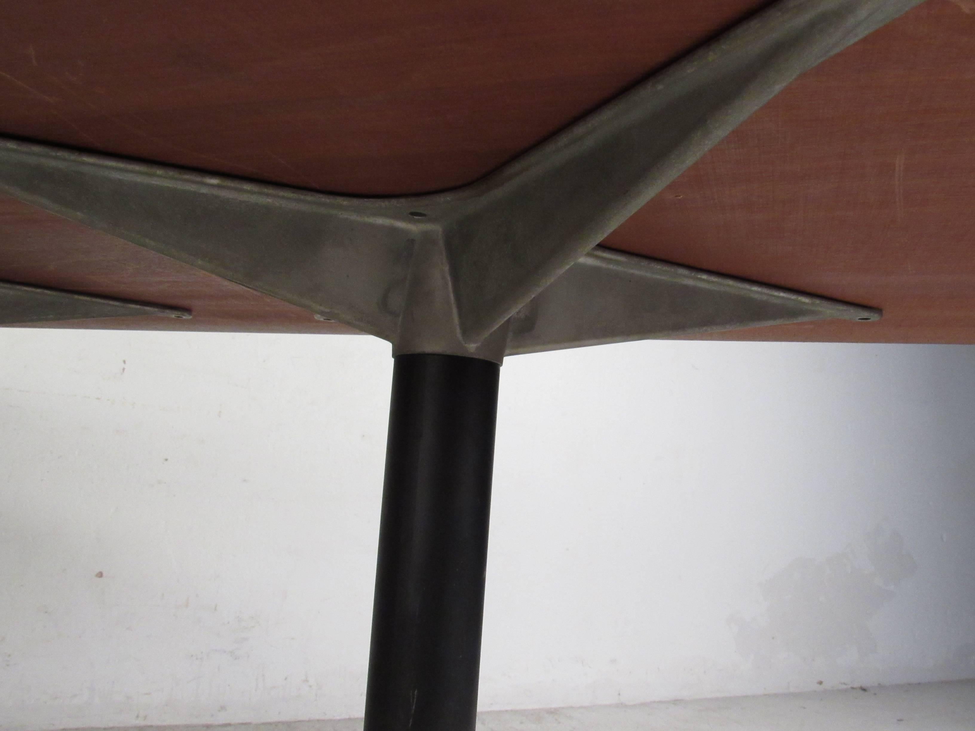 Aluminum Mid-Century Modern Conference Table with Charles Eames for Herman Miller Base