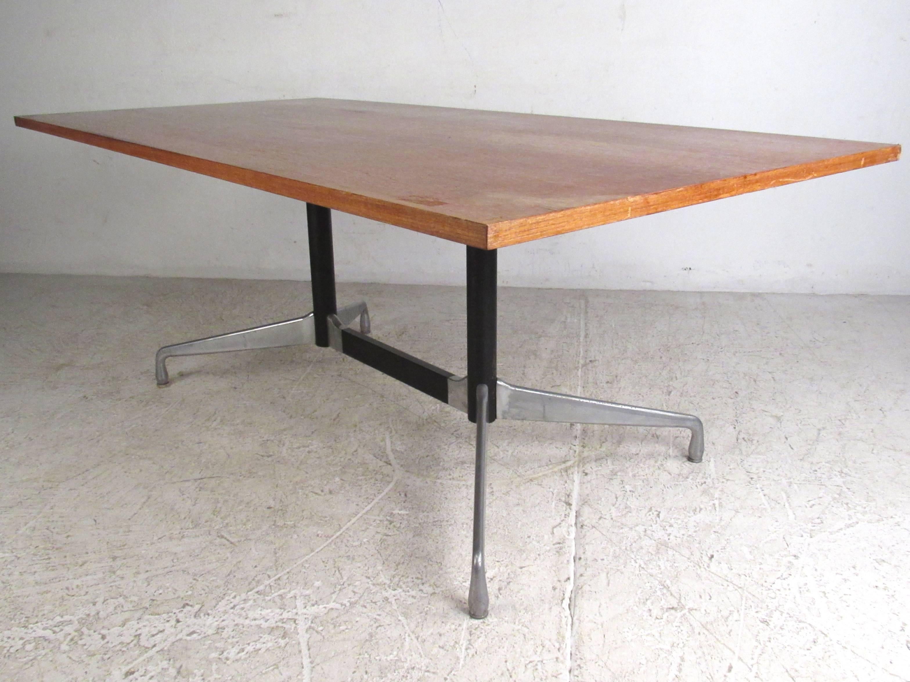 mid century modern conference table