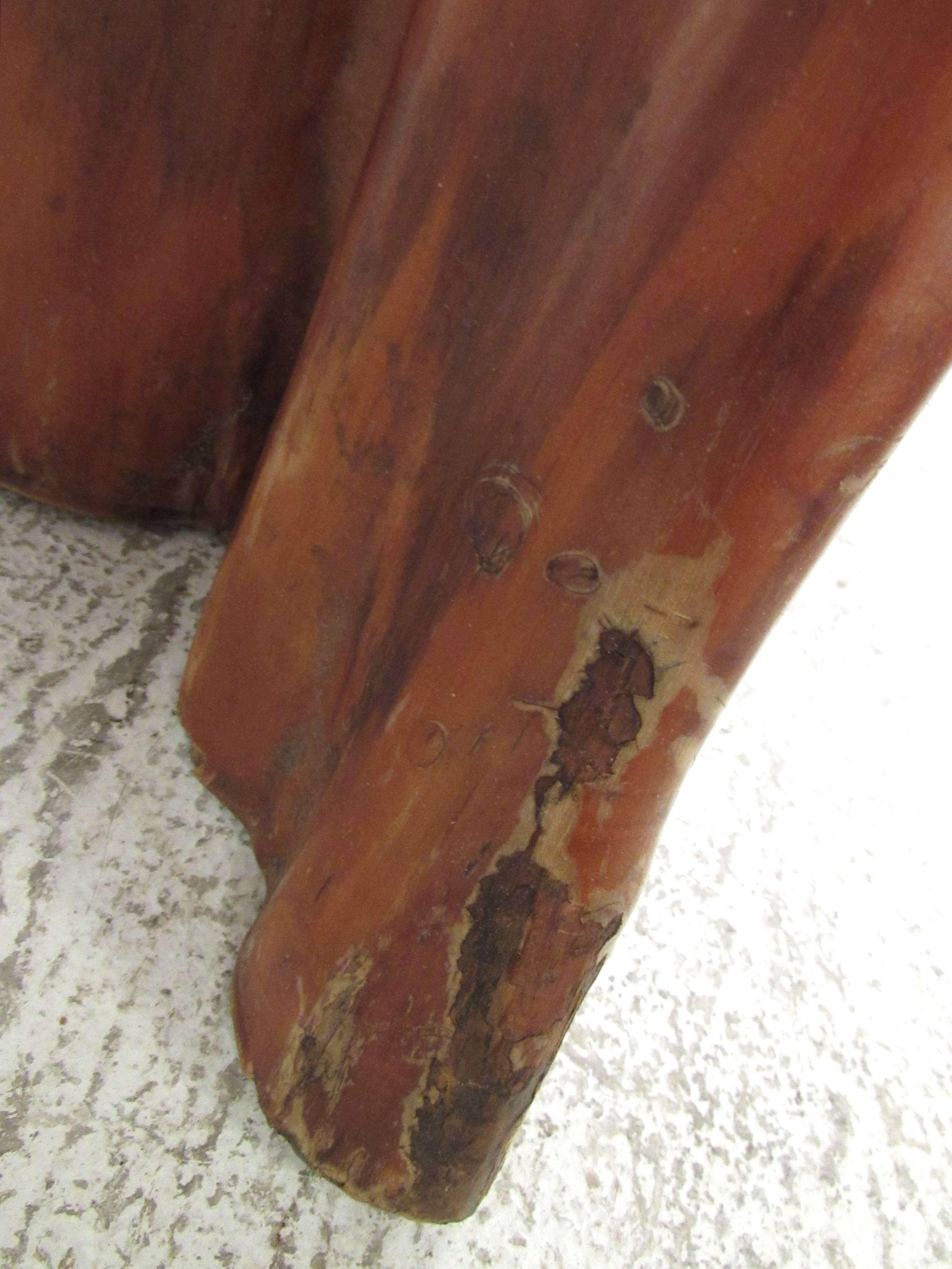 Wood Vintage Live Edge Tree Slab Coffee Table For Sale