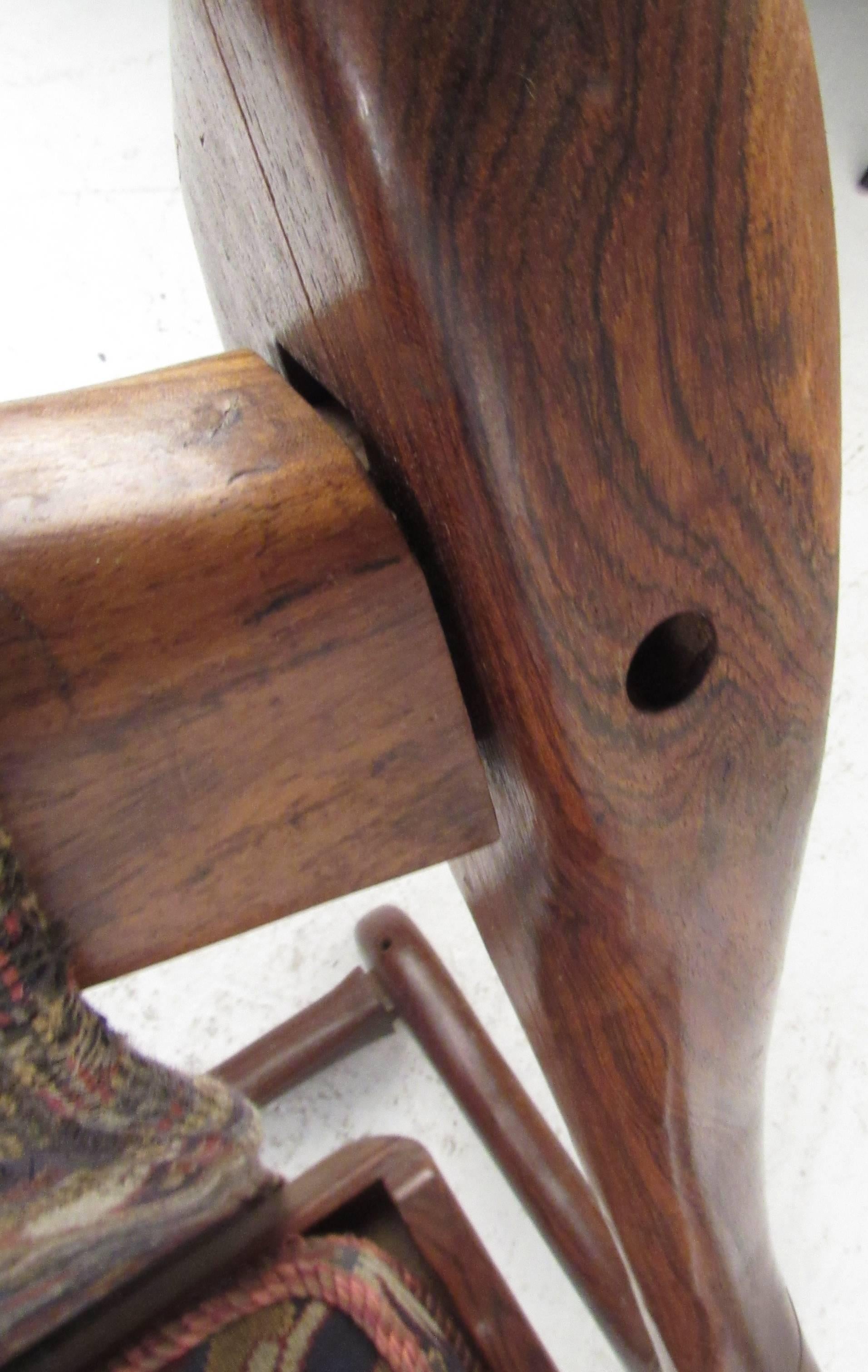 Walnut Mid-Century Don Shoemaker Accent Chair For Sale