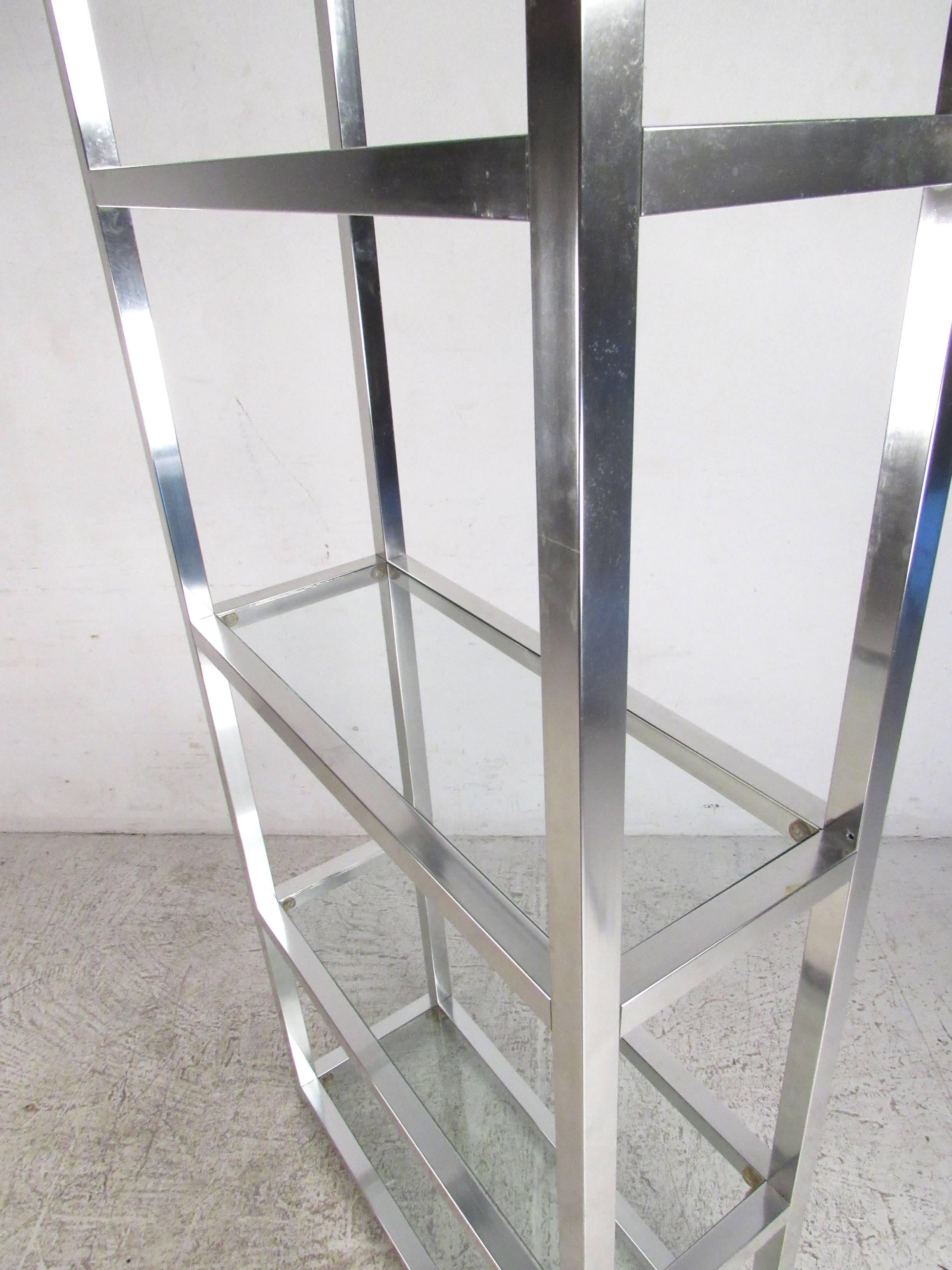 Mid-Century Modern Vintage Aluminum Etagere, Mid-Century Shop Display