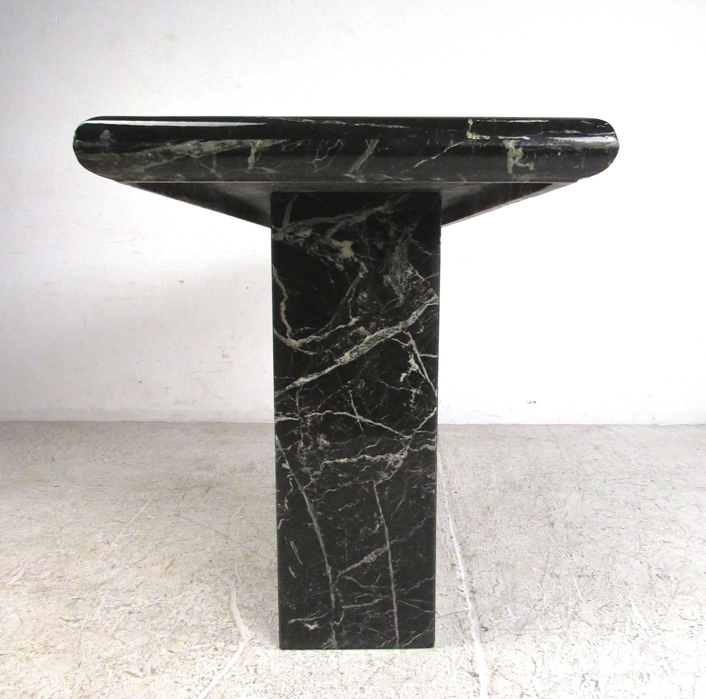 black marble console table